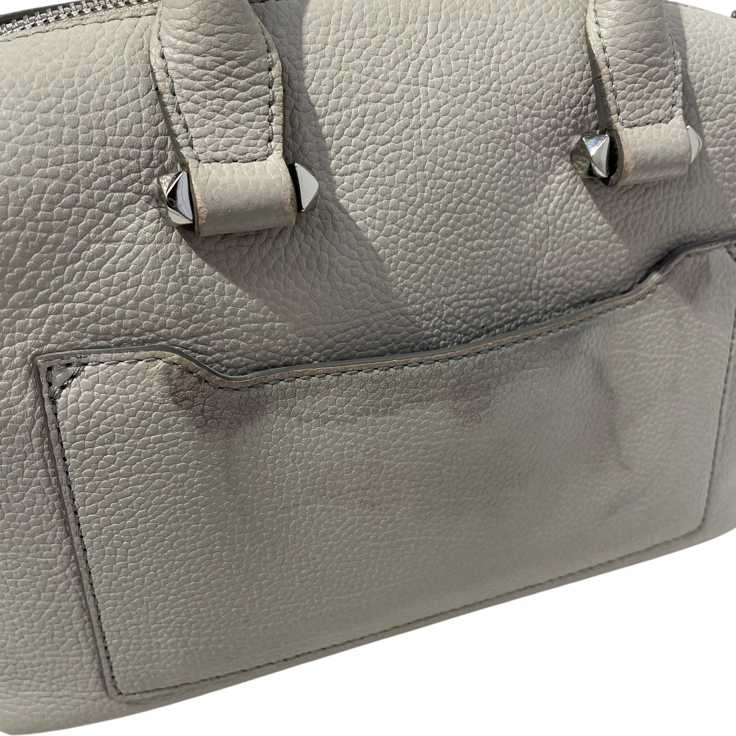 MCM/Cross Body Bag/Leather/GRY/Grained Leather Handle view 8