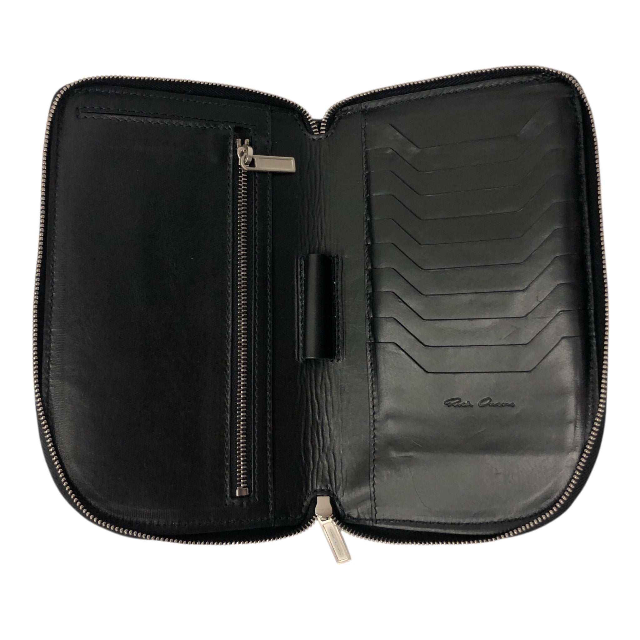 Rick Owens/Pass Case/Leather/BLK/M's/passport holder view 3