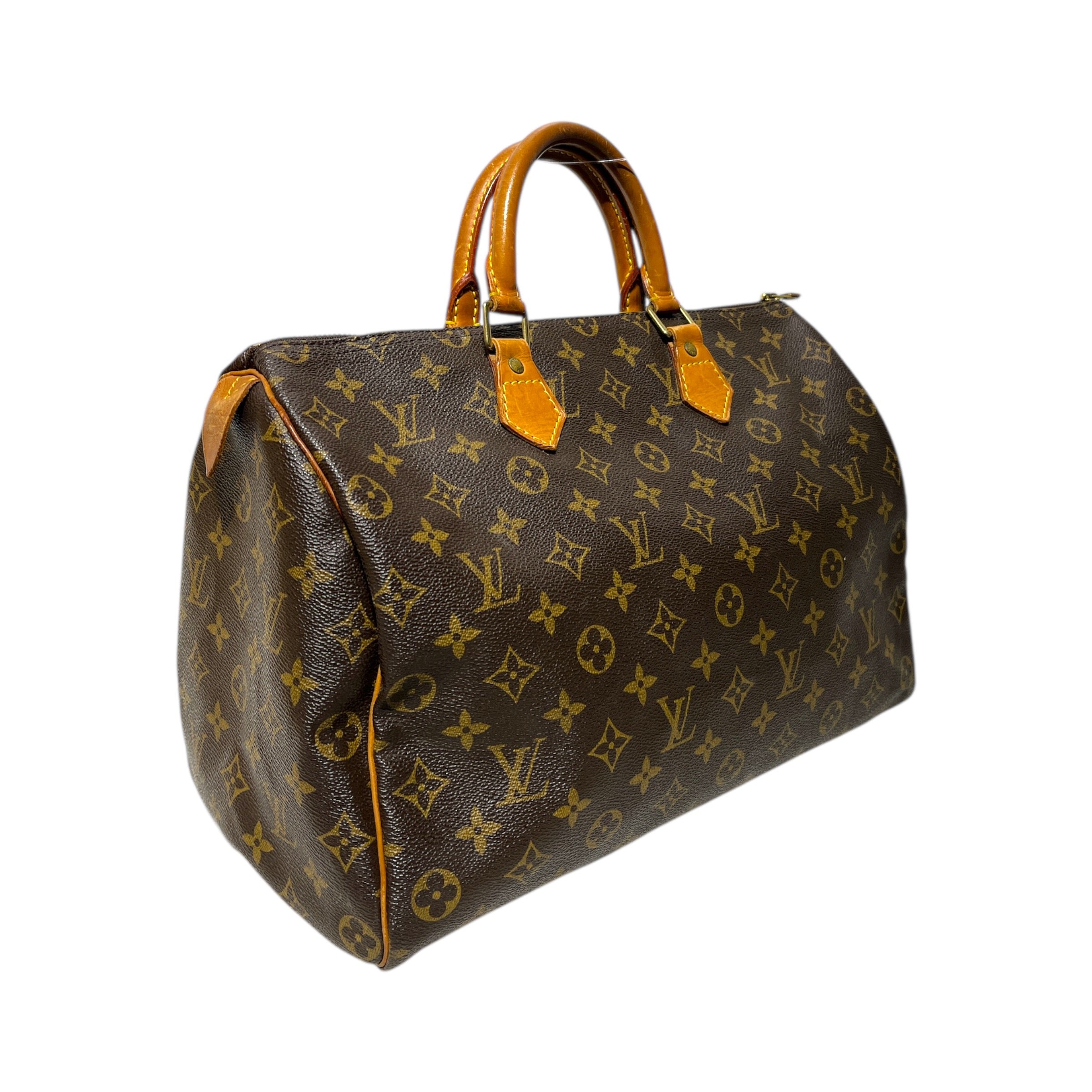 LOUIS VUITTON/Bag/Monogram/Leather/BRW/SPPEDY view 3