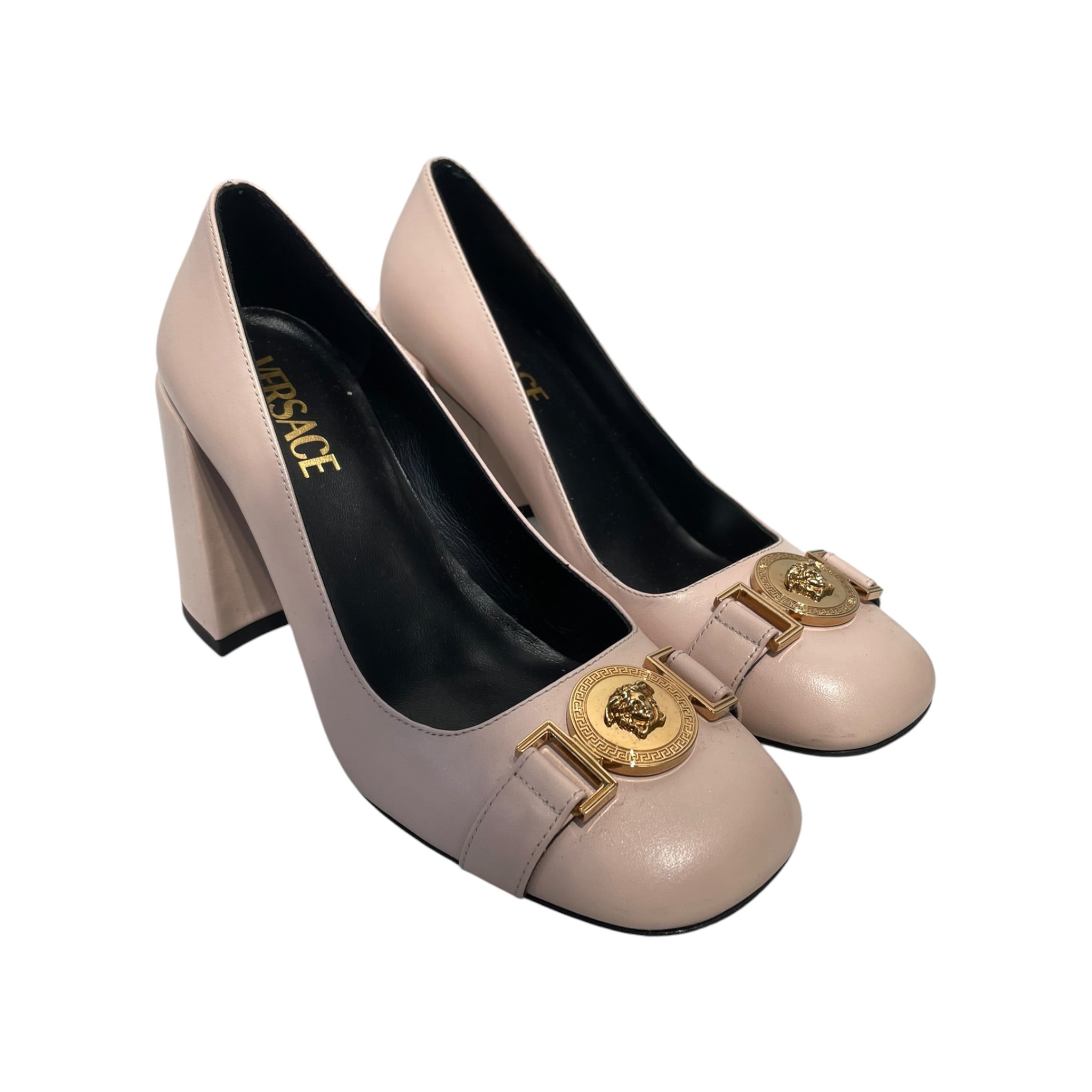 VERSACE/Heels/EU 36/Leather/PNK/MEDUSA EMBLEM HEELS view 1
