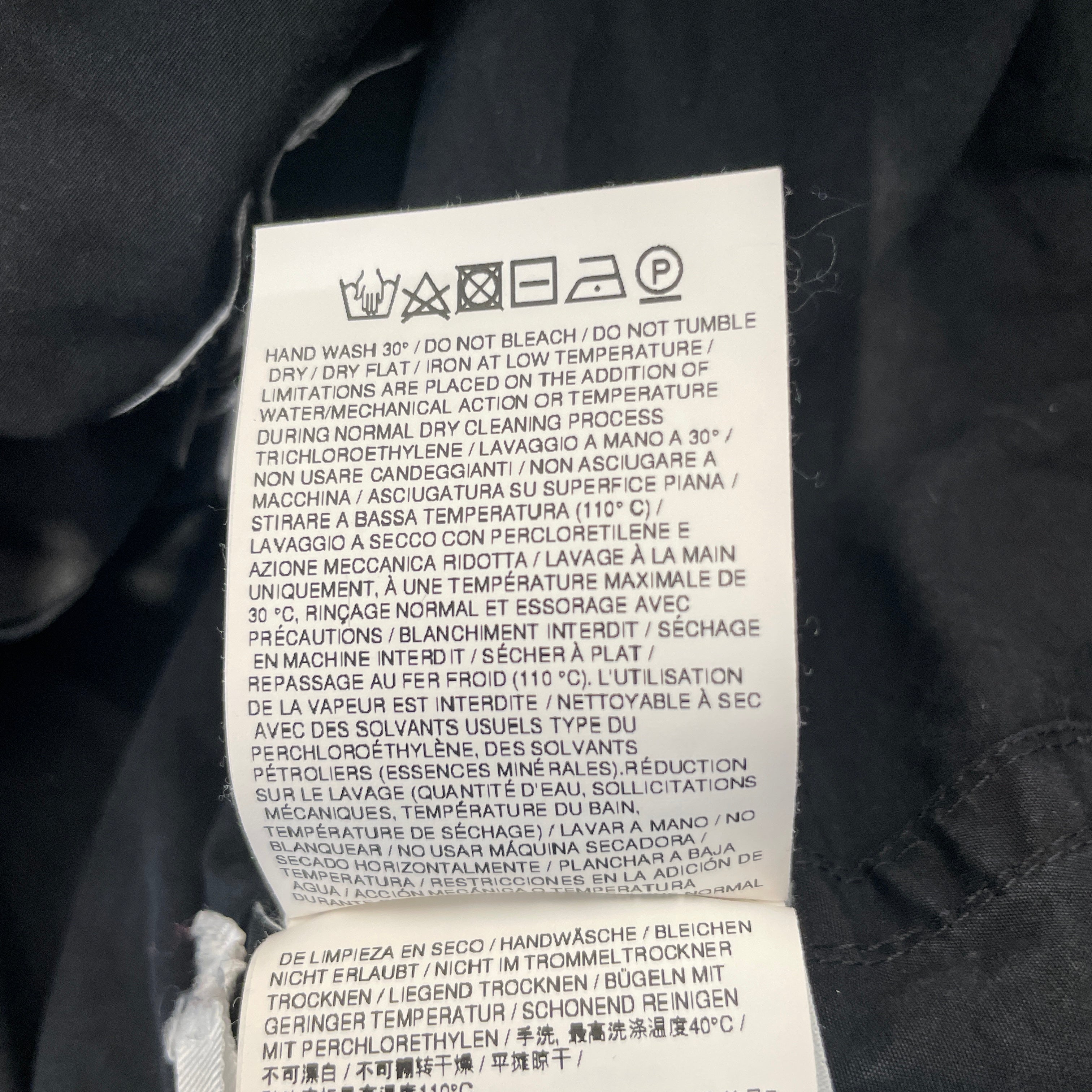 OFF-WHITE/SS Shirt/46/Cotton/BLK/Graphic/white stitching view 3