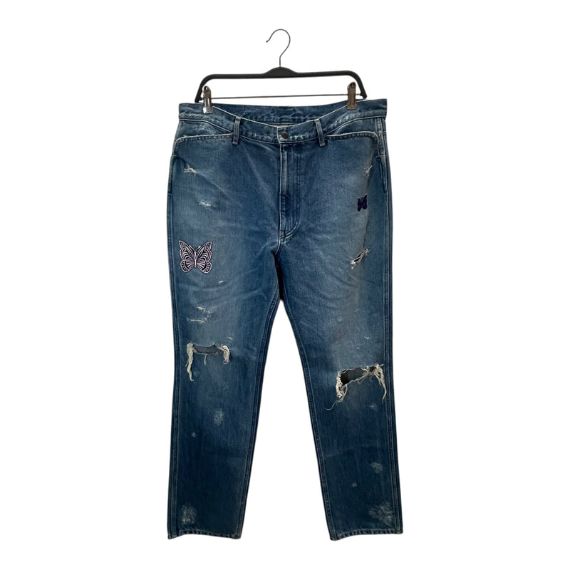Needles/Straight Pants/XL/Cotton/IDG/logo embroidery/patchwork