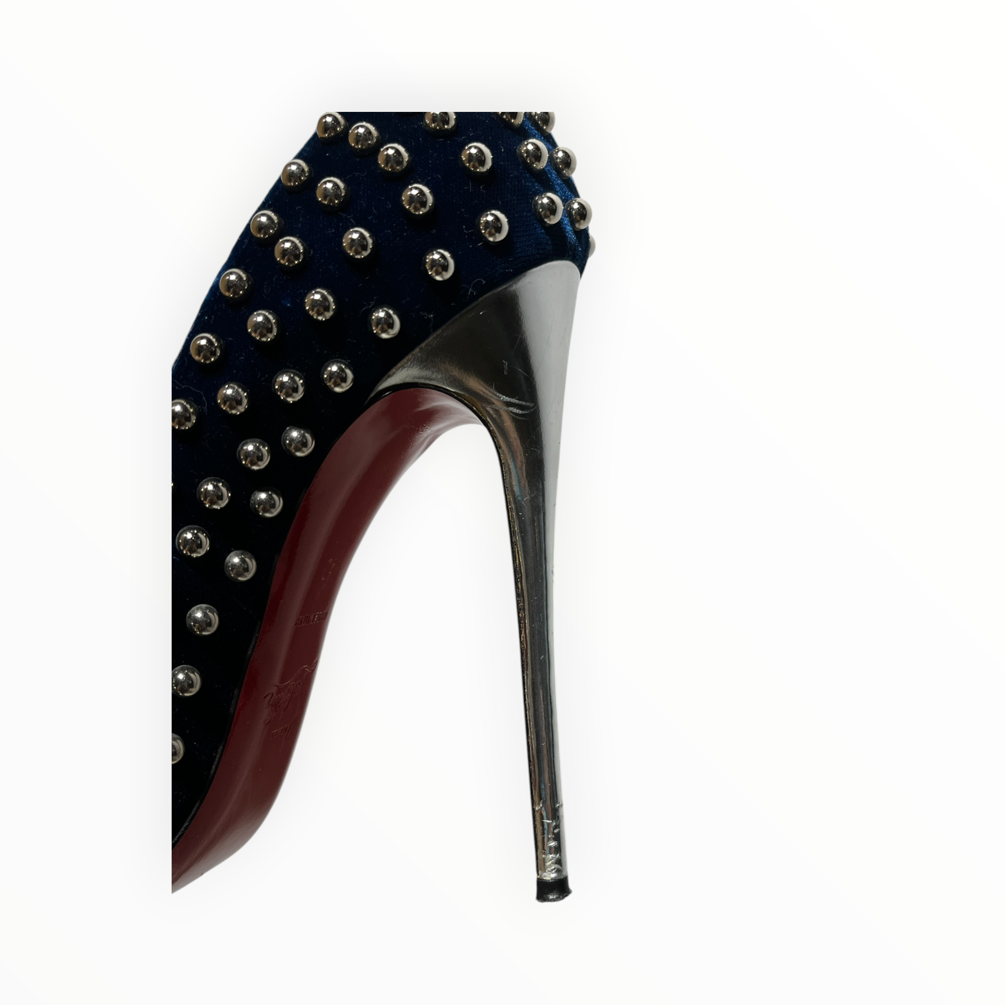 Christian Louboutin/Heels/EU 40/NVY/VELVET SILVER BEADS view 9