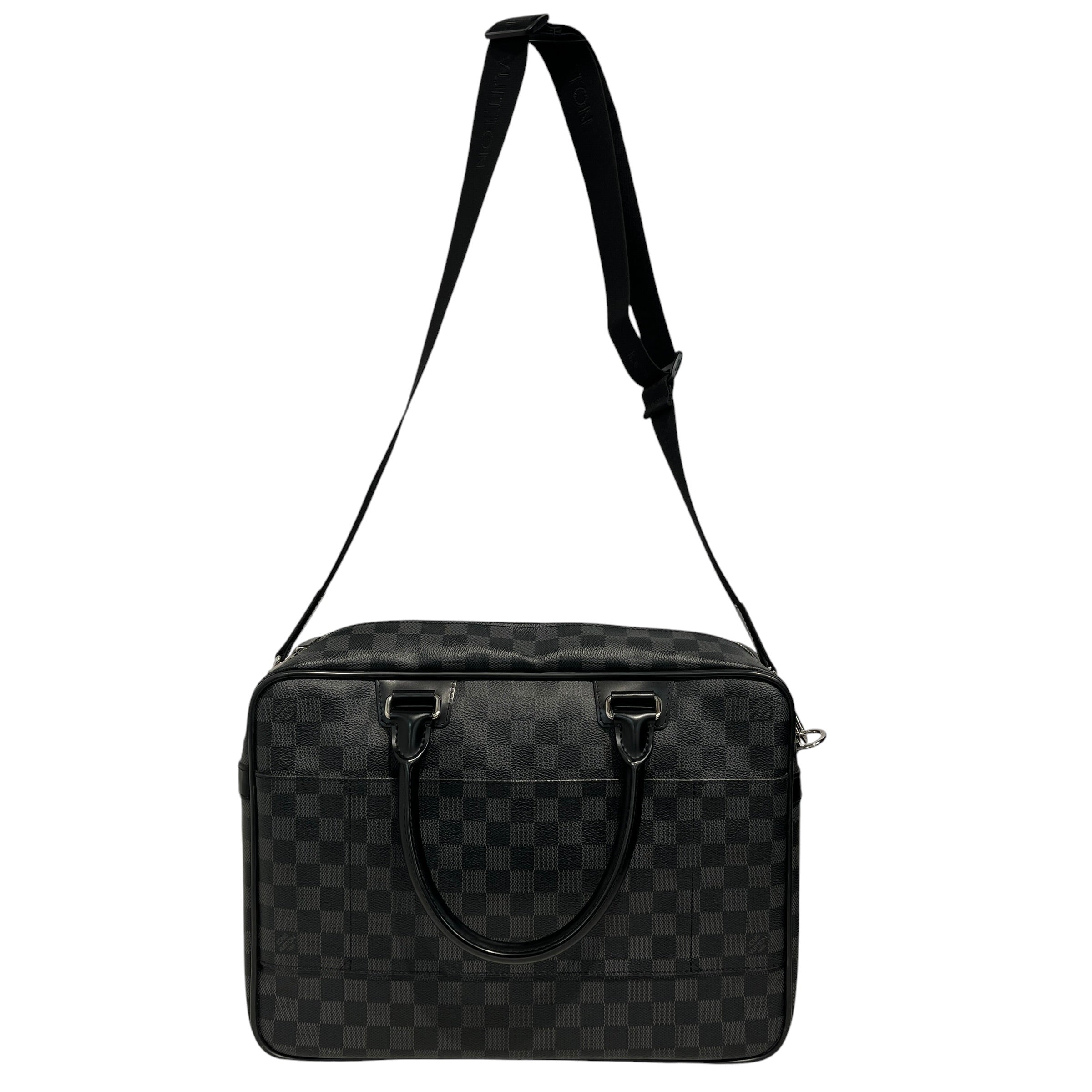 LOUIS VUITTON/Briefcase/Monogram/Leather/BLK/damier graphite icare view 2