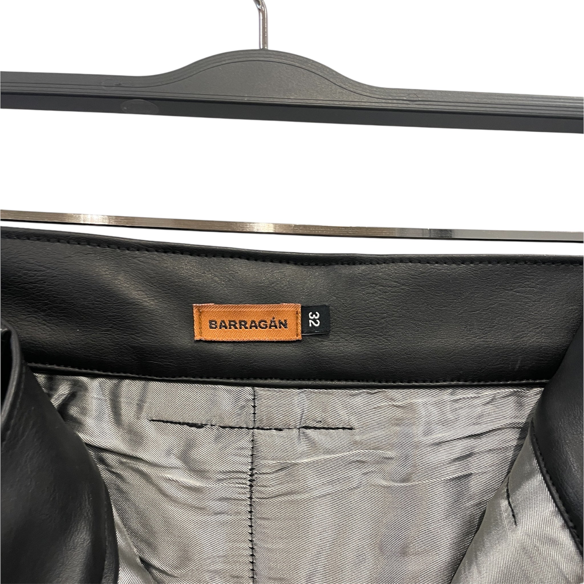 BARRAGAN/Straight Pants/32/Leather/BLK/ view 3