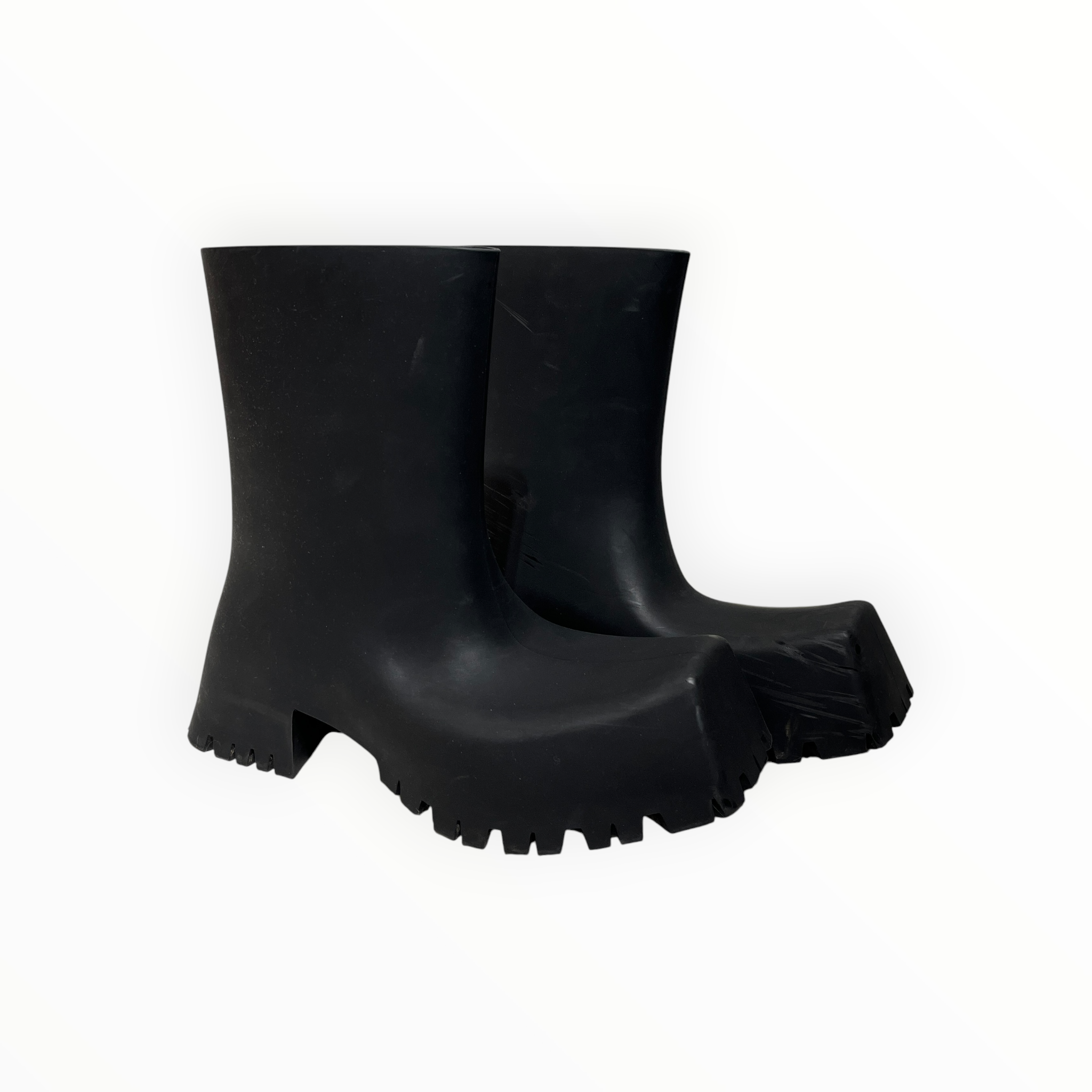 BALENCIAGA/Pull-On Boots/US 10/BLK/Rubber Trooper Boots view 1