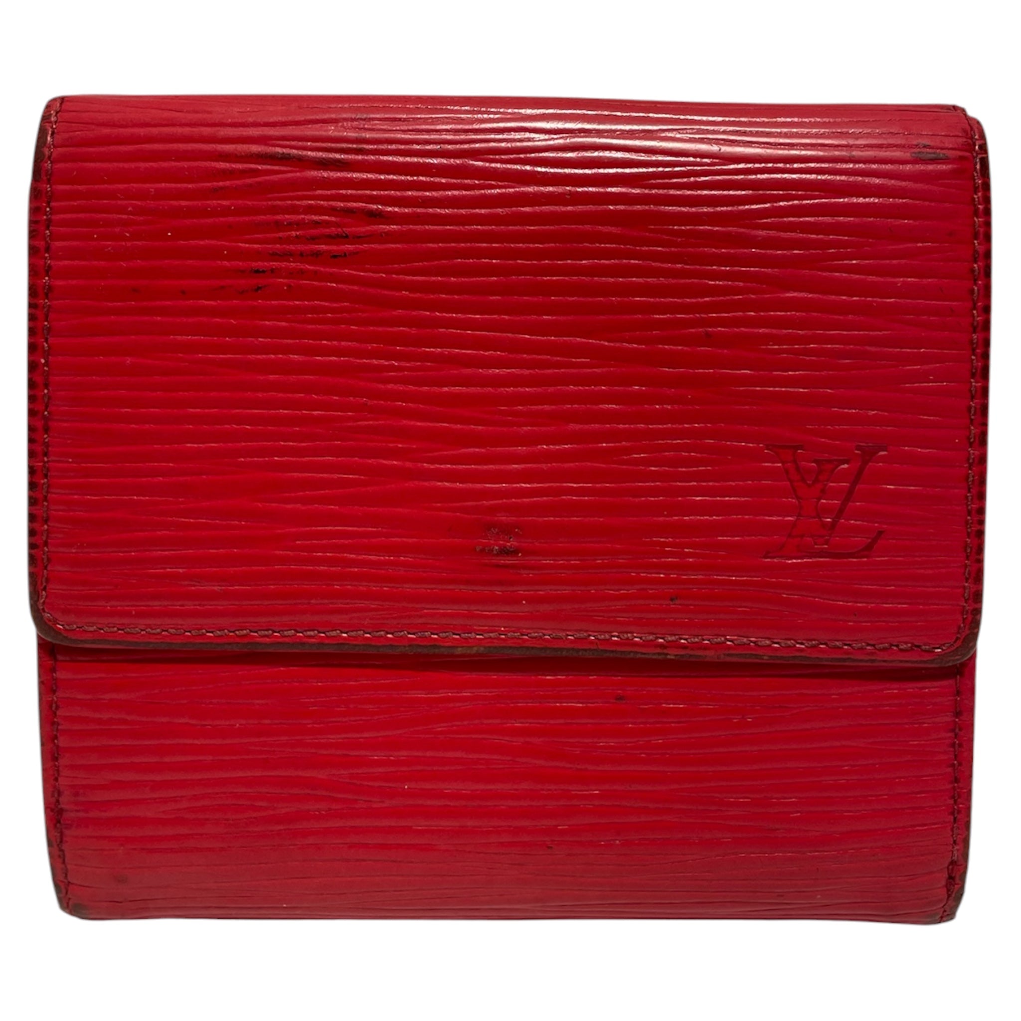 LOUIS VUITTON/Coin Wallet/Leather/RED/Compact Epi Wallet view 1
