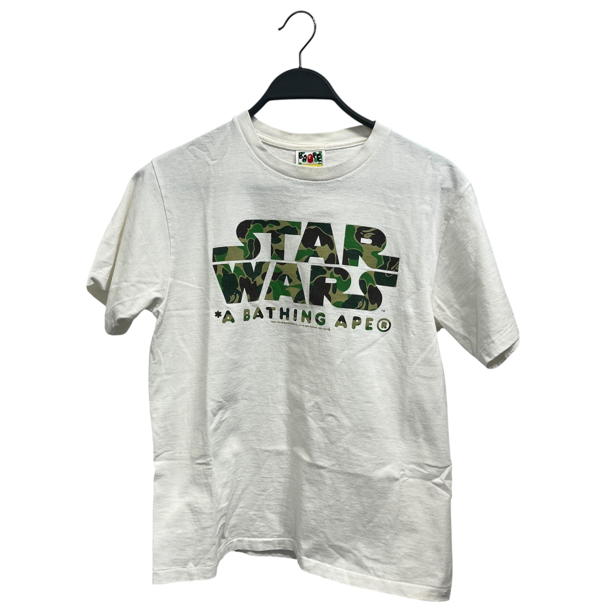 A BATHING APE/T-Shirt/M/Cotton/WHT/Camo Star Wars Collab Front view 1