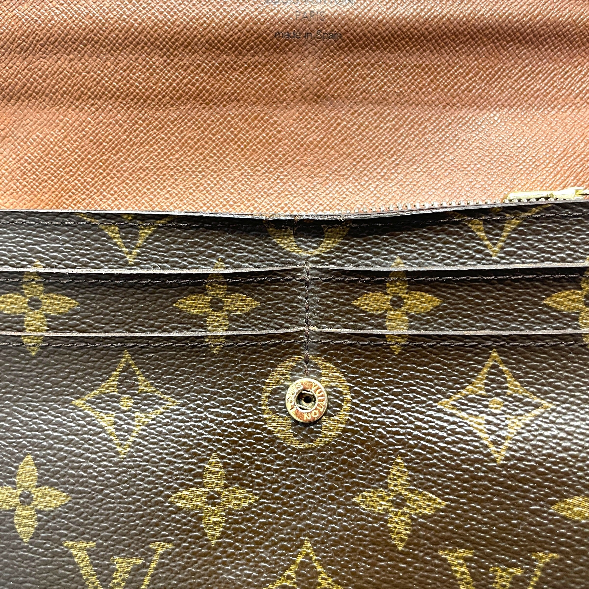LOUIS VUITTON/Long Wallet/Monogram/Leather/BRW/L's/Sarah Wallet view 5