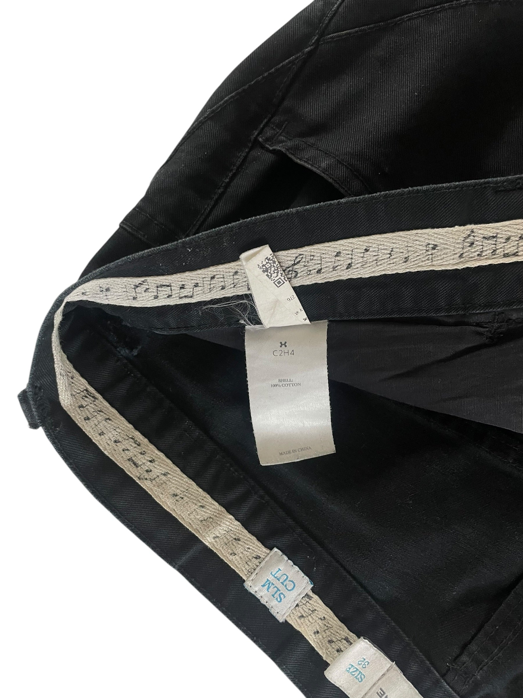 NUMBER (N)INE/C2H4 LA/Skinny Pants/32/Cotton/BLK/ELEMENT GRAPHIC BONDAGE STRAPS view 7