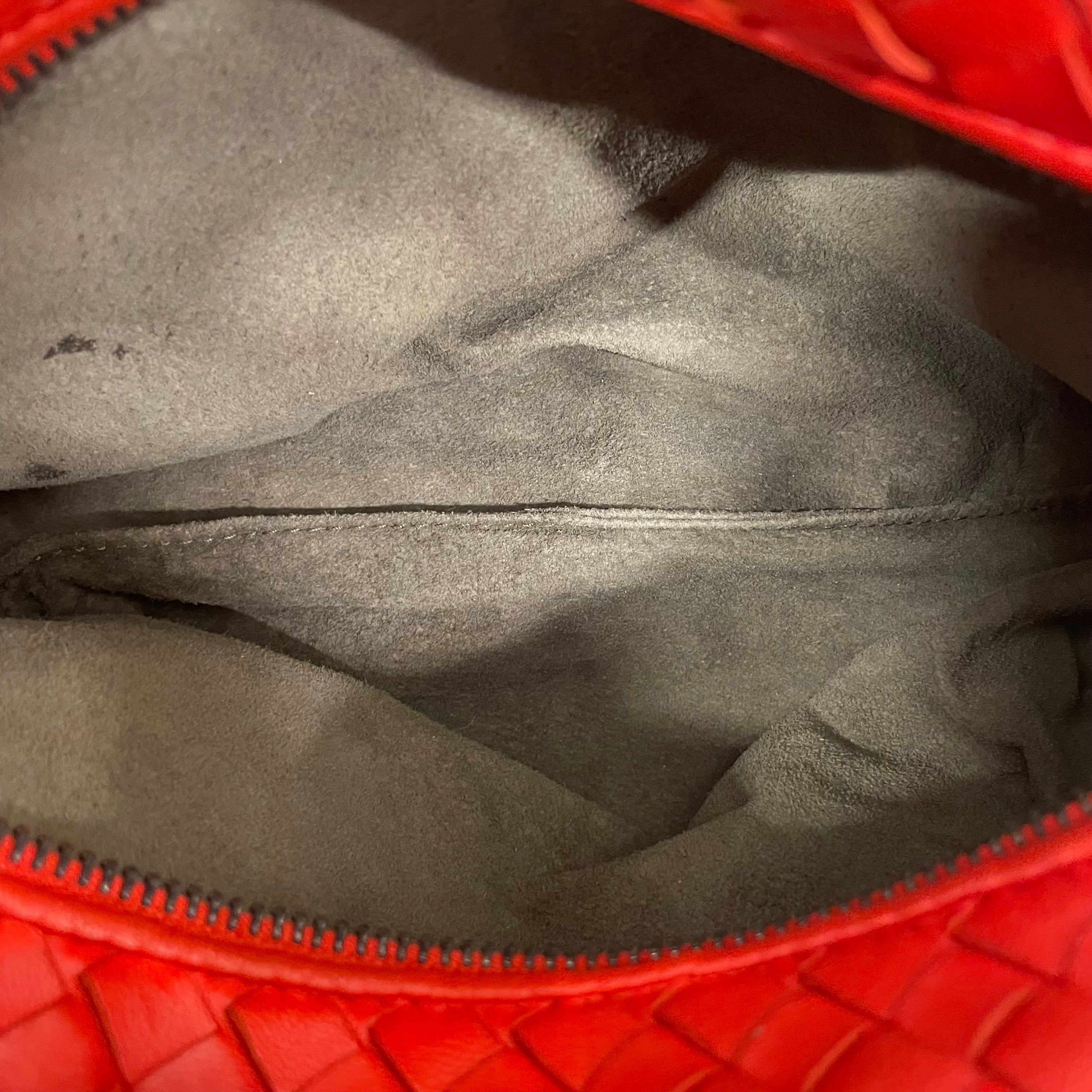 BOTTEGA VENETA/Hand Bag/Leather/RED/WOVEN LEATHER/BUTTON HANDLE view 3