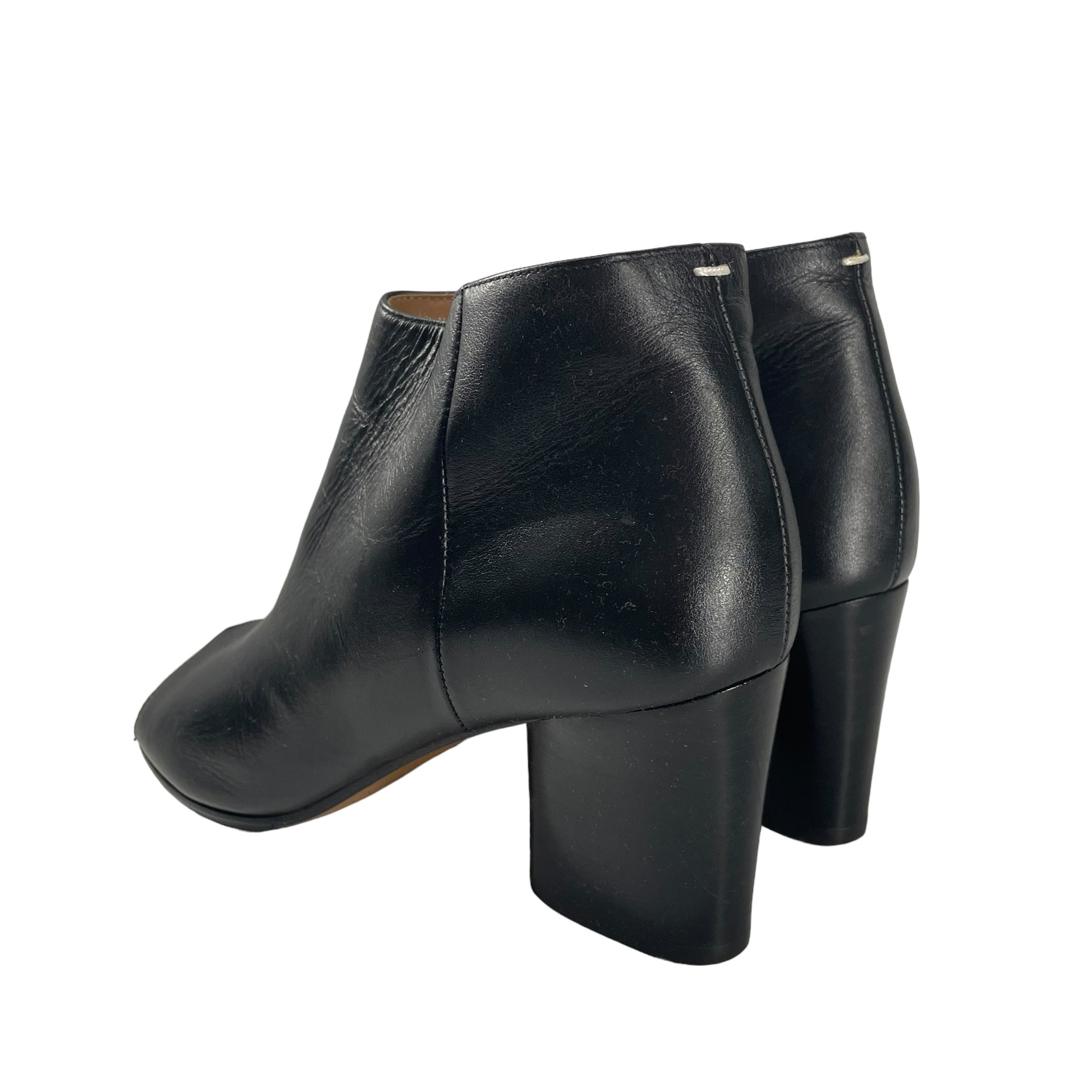 Maison Margiela/Heels/EU 36/Leather/BLK/Open-Toe/BLK WOOD HEEL view 2