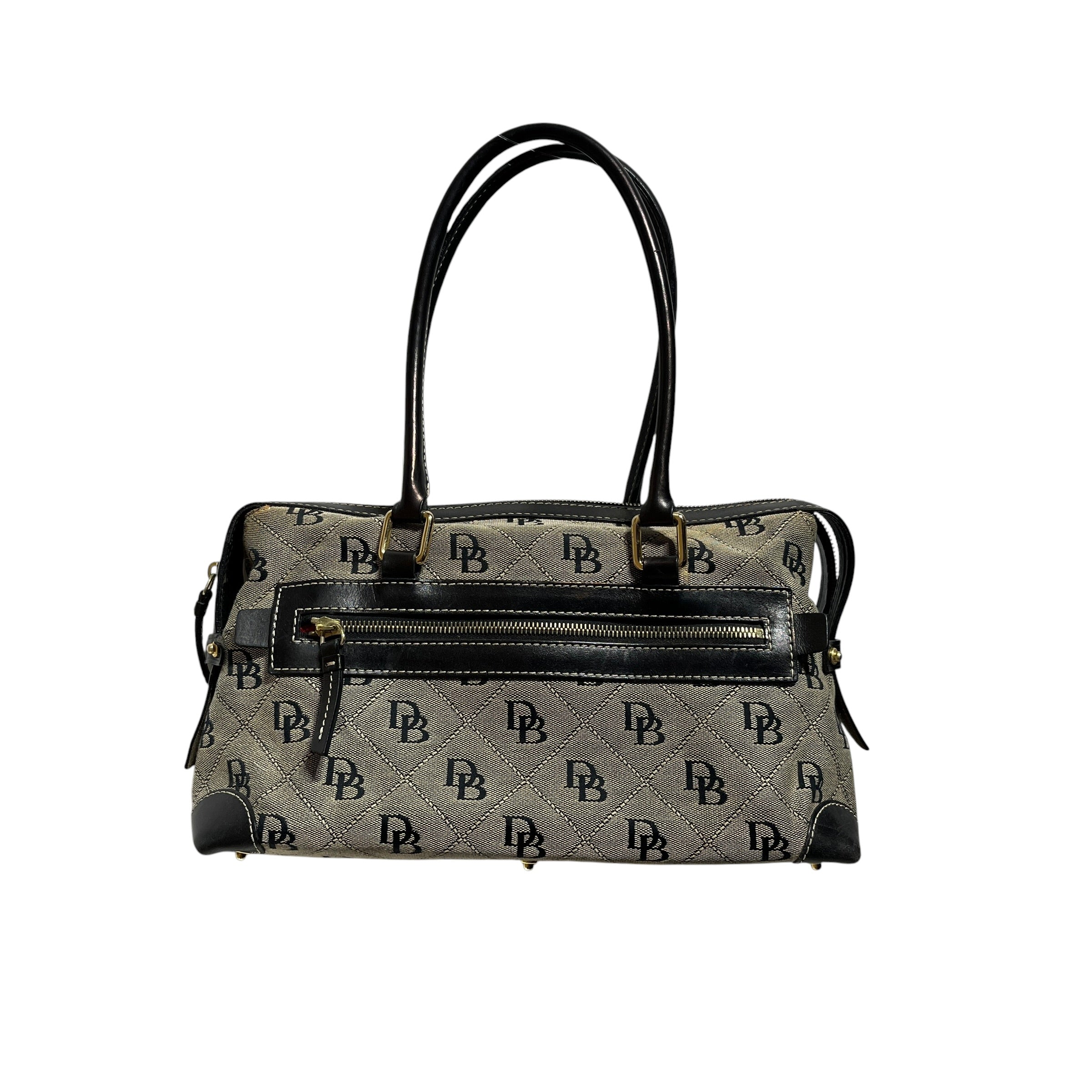 Dooney & Bourke/Tote Bag/Monogram/Cotton/BLK/Double Pocket Handbag view 2