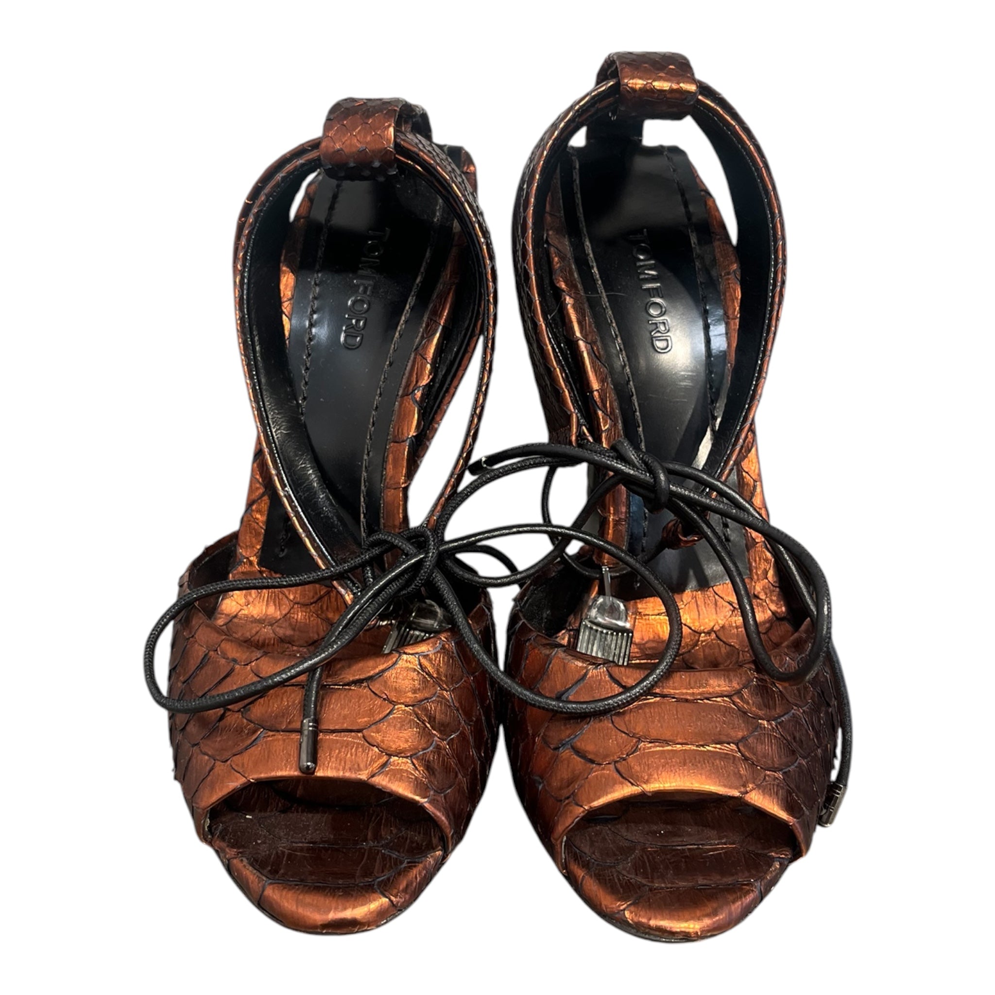 TOM FORD/Heels/US 10/BRW/python style leather view 2