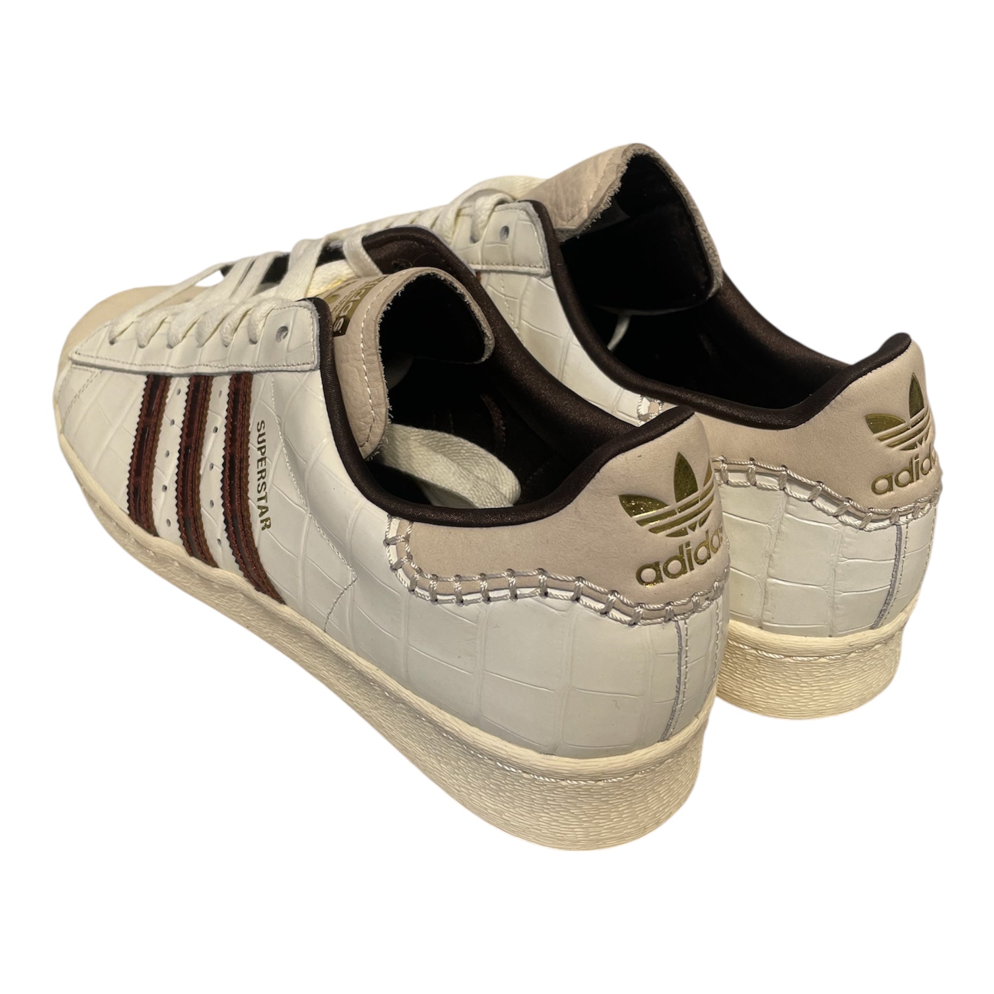 adidas/WALES BONNER/Low-Sneakers/US 13/Leather/WHT/Superstar wales bonner croc view 2
