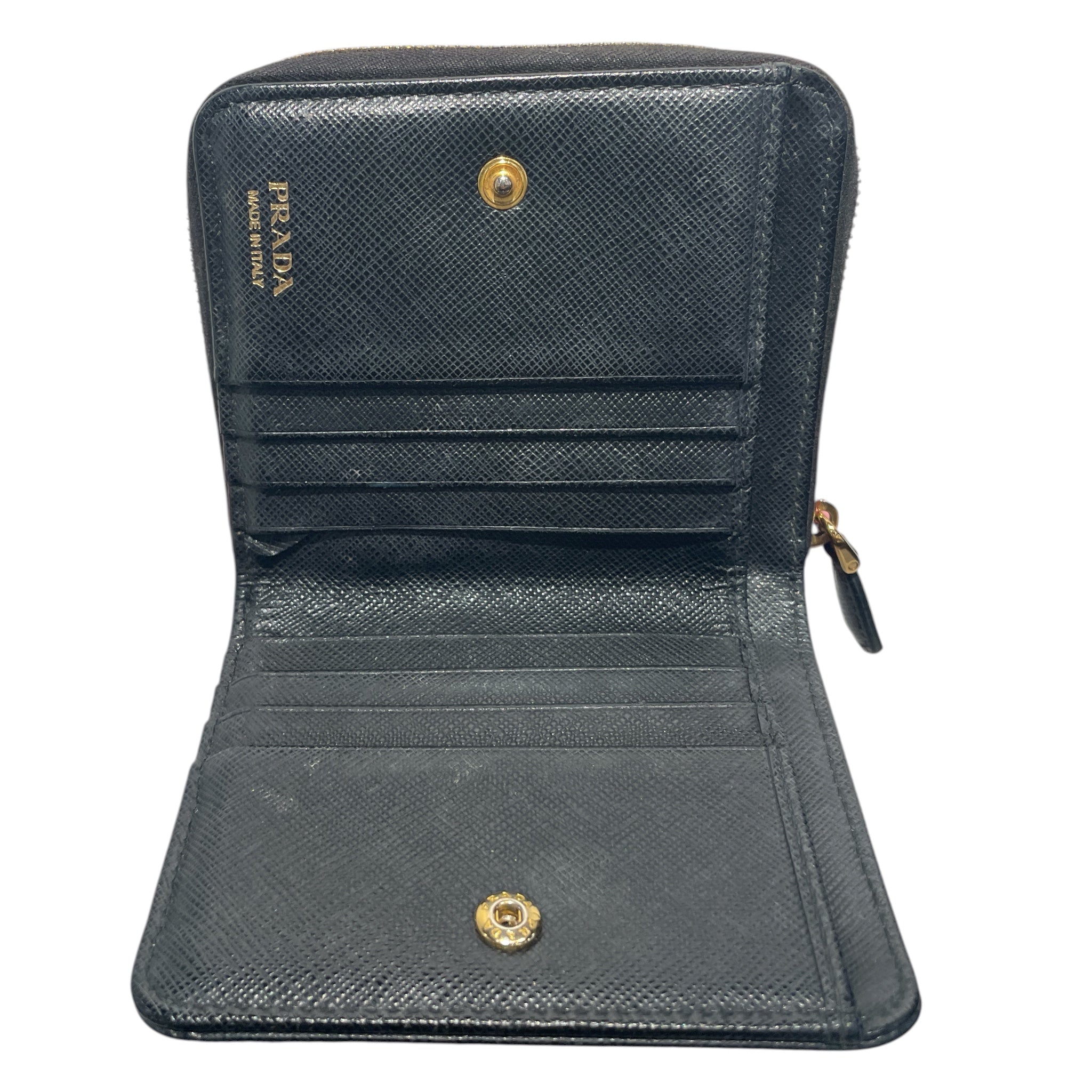 PRADA/Wallet/Leather/BLK/L's/ view 3