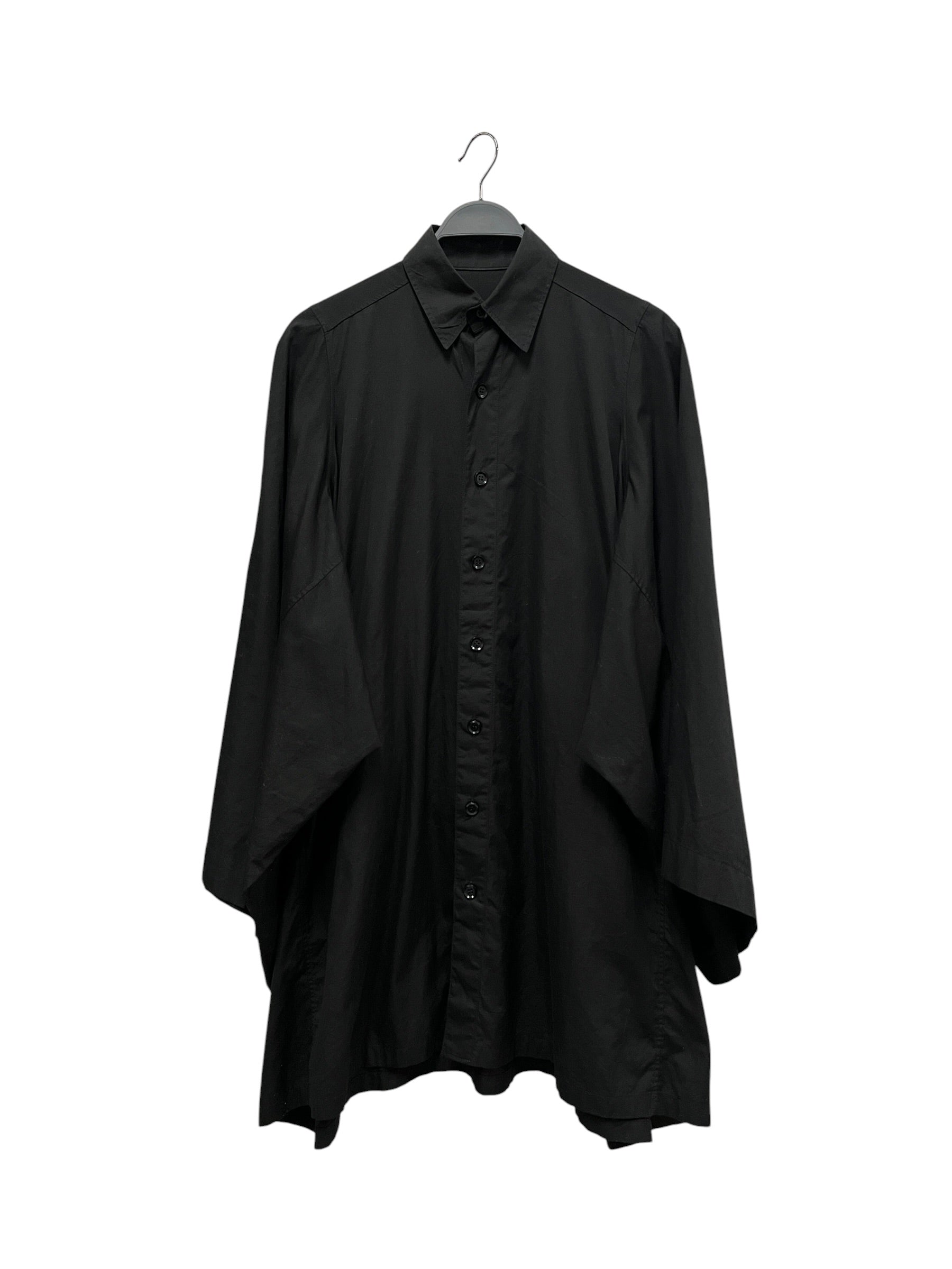 YOHJI YAMAMOTO/LS Shirt/S/Cotton/BLK/ view 1