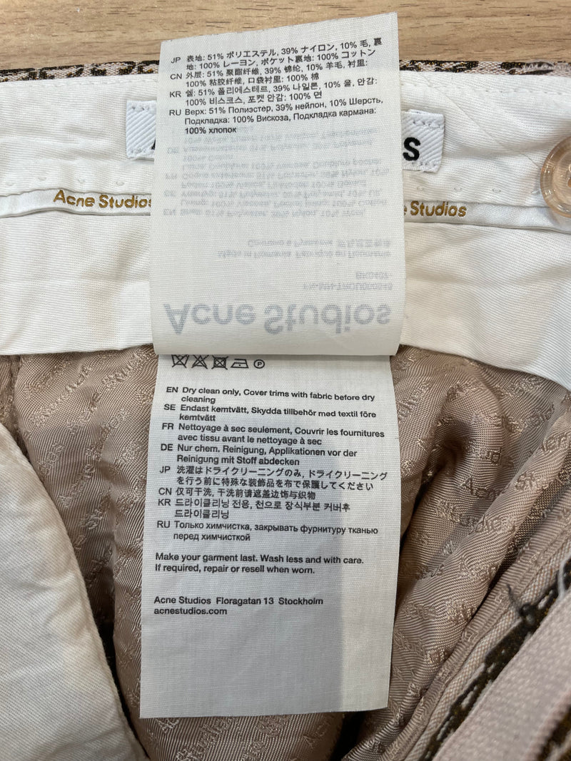 Acne Studios///Straight Pants/44/Cotton/BEG//All Over Print//