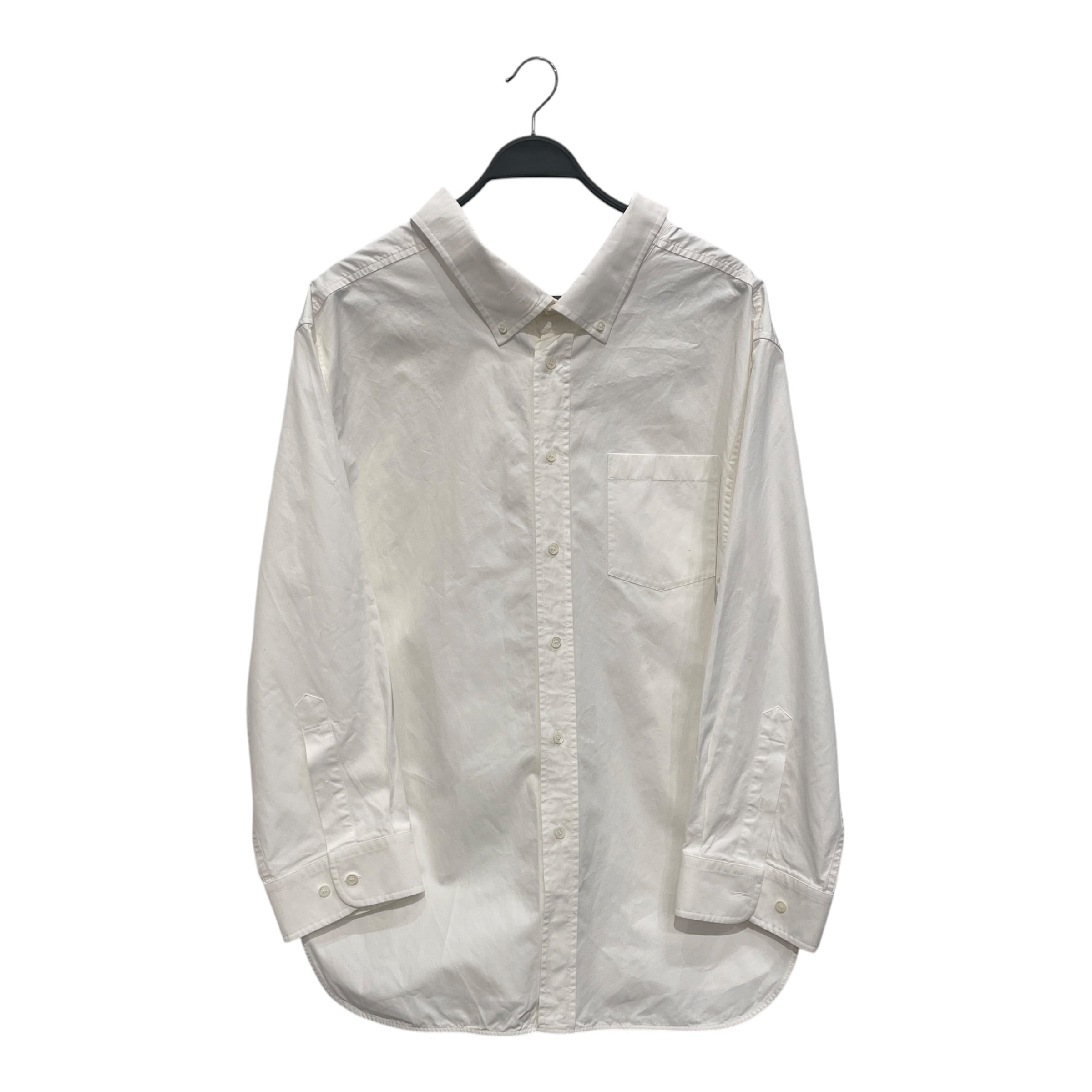 BALENCIAGA/SS Shirt/41/Cotton/NVY/Military/BB SS NVY MILITARY BK LOGO EMB view 1