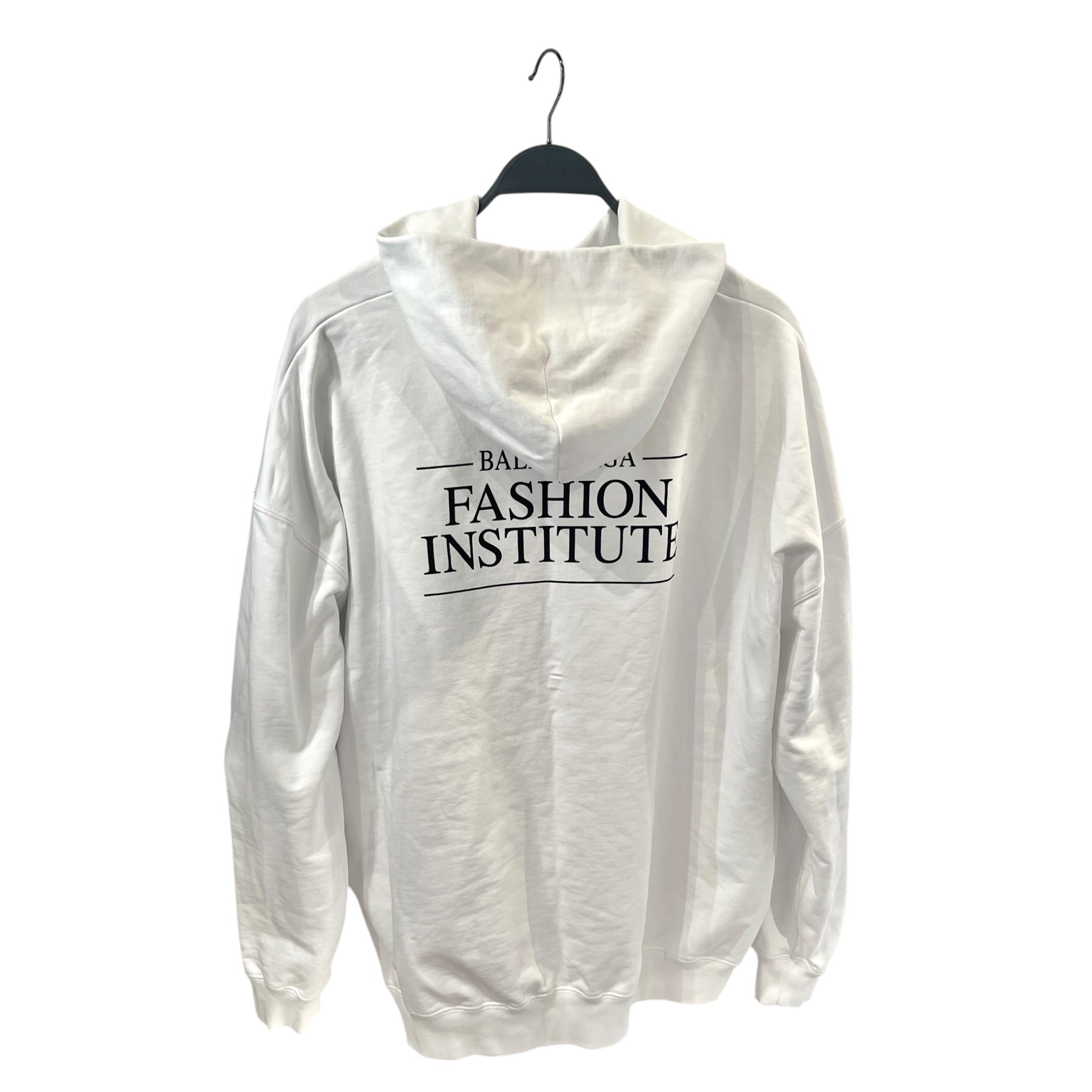 BALENCIAGA/Sweatshirt/S/Cotton/WHT/FASHION INSTITUTE HOOD view 2