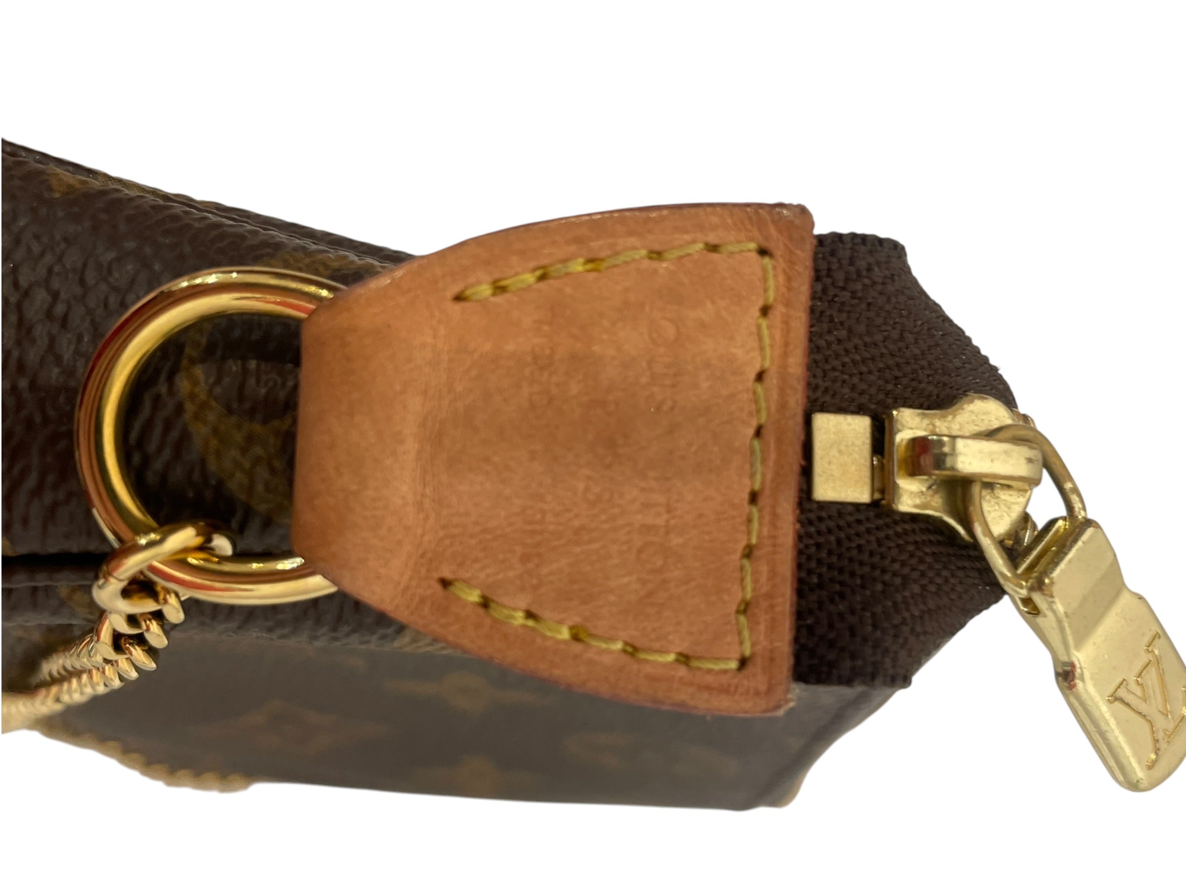 LOUIS VUITTON/Pouch/Monogram/Leather/BRW/mini pochette view 5