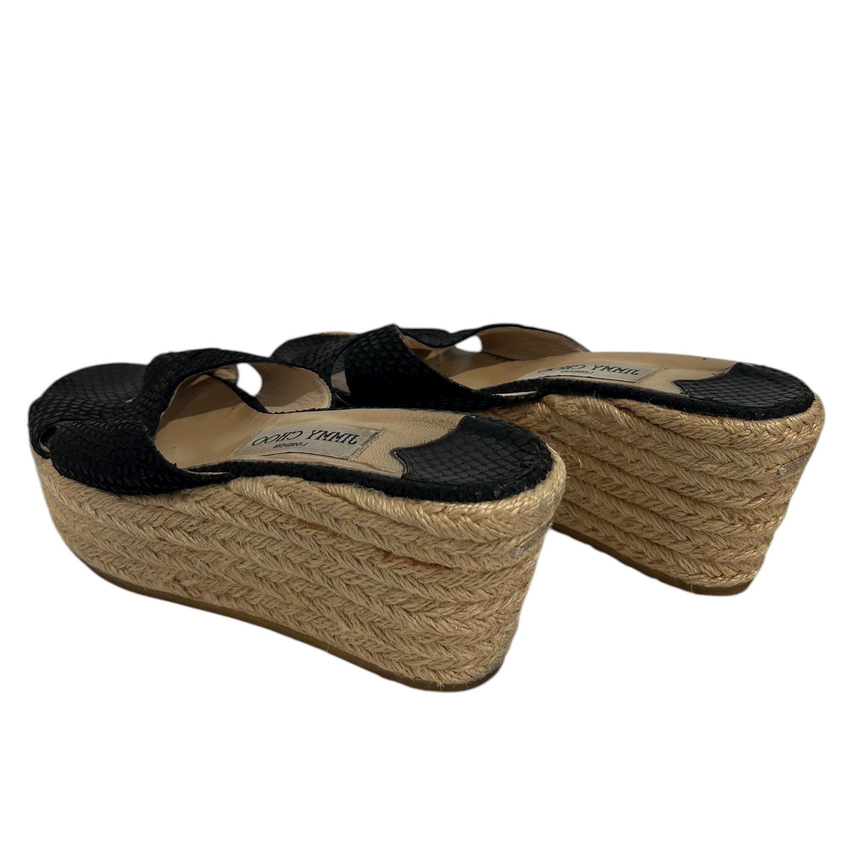 JIMMY CHOO/Espadrilles/US 6/Leather/BEG/BEIGE/BLACK SNAKE SKIN view 2