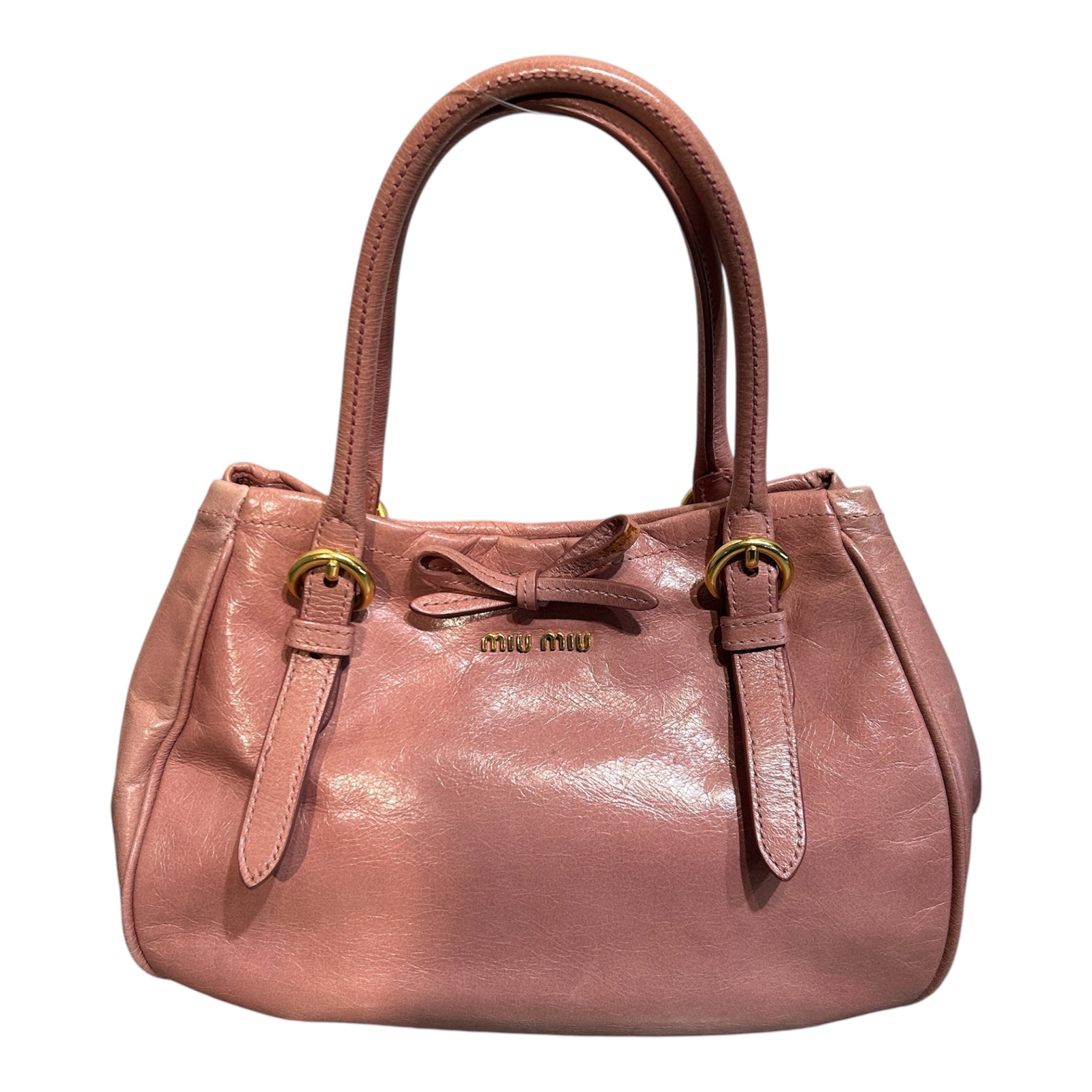 MIU MIU/Bag/Leather/PNK/Miu Miu pink shoulder view 1
