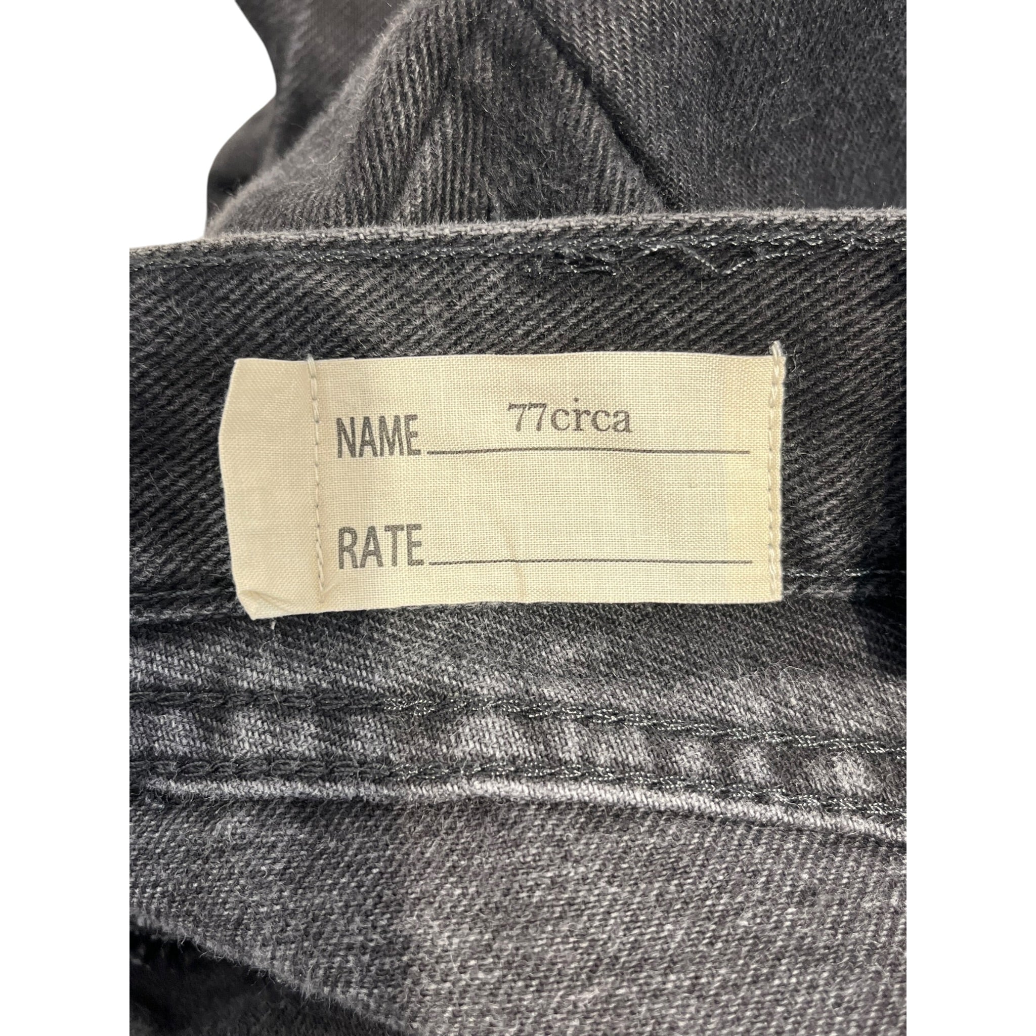 77circa/Cargo Pants/32/Cotton/BLK/distressed bottoms view 3