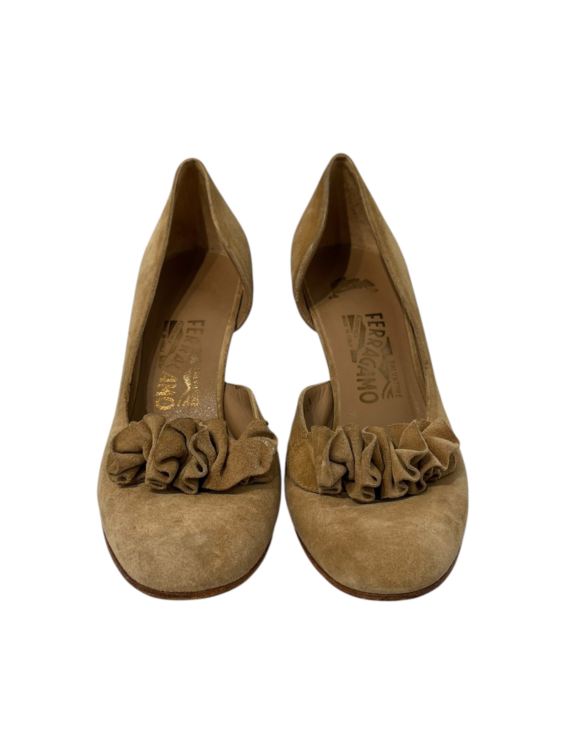 Salvatore Ferragamo/Heels/US 7.5/Suede/BEG/311979 view 6