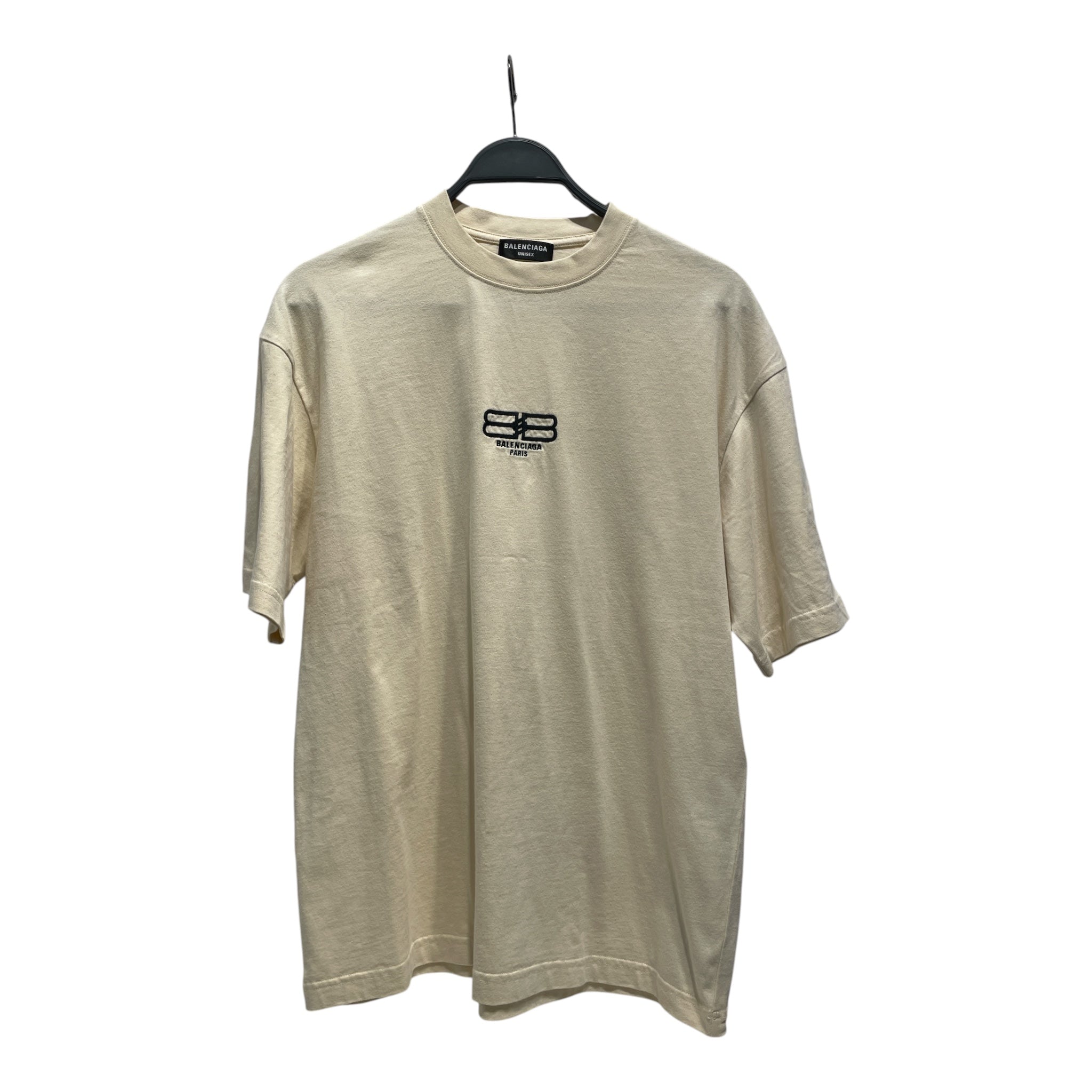 BALENCIAGA/T-Shirt/XS/Cotton/CRM/BALENCIAGA/LOGO cotton T-shirt view 1