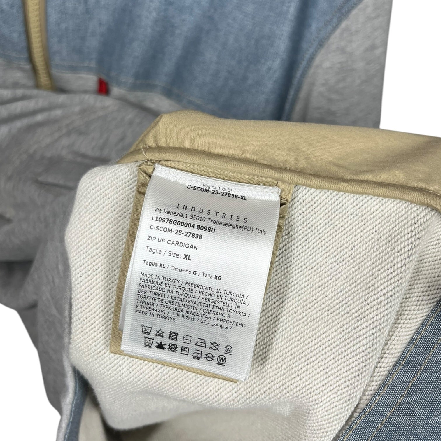 MONCLER GRENOBLE/Jacket/XL/Cotton/GRY/CHAMBRAY HOODED ZIP SWEATER view 4