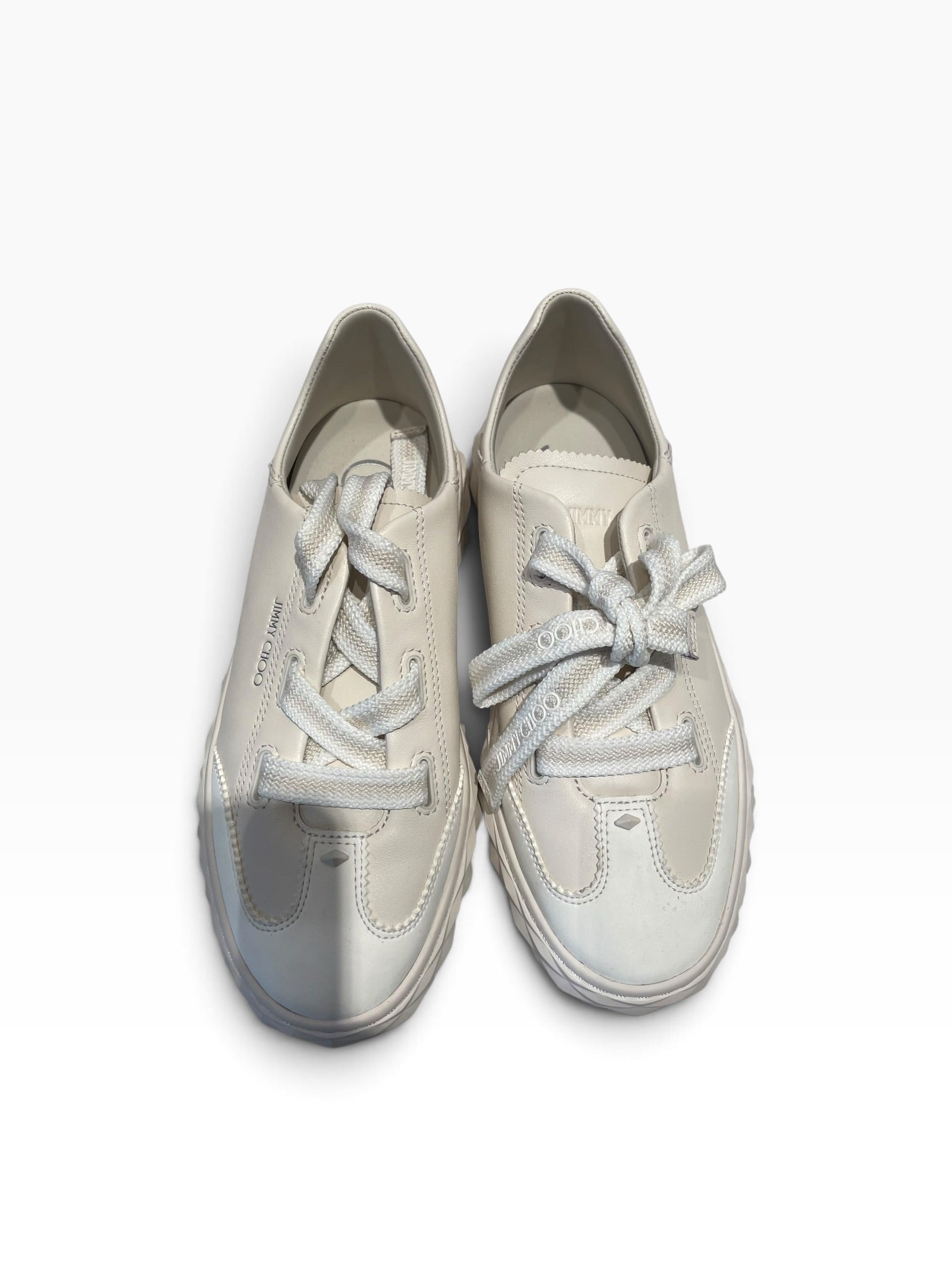 JIMMY CHOO/Low-Sneakers/US 5.5/WHT/Diamond Light Flex view 3