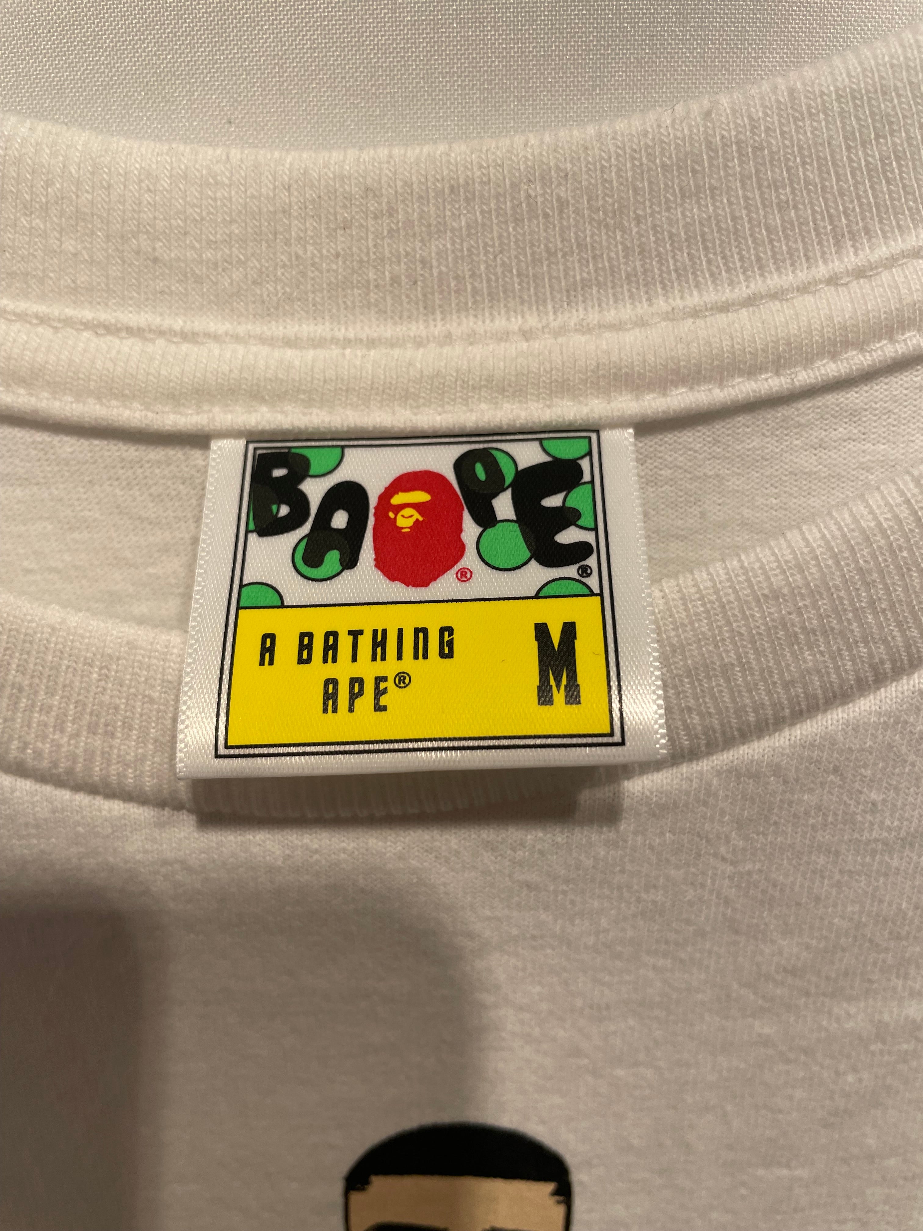 A BATHING APE/T-Shirt/M/Cotton/WHT/Bape Gallery Santa Inoue Tee view 3