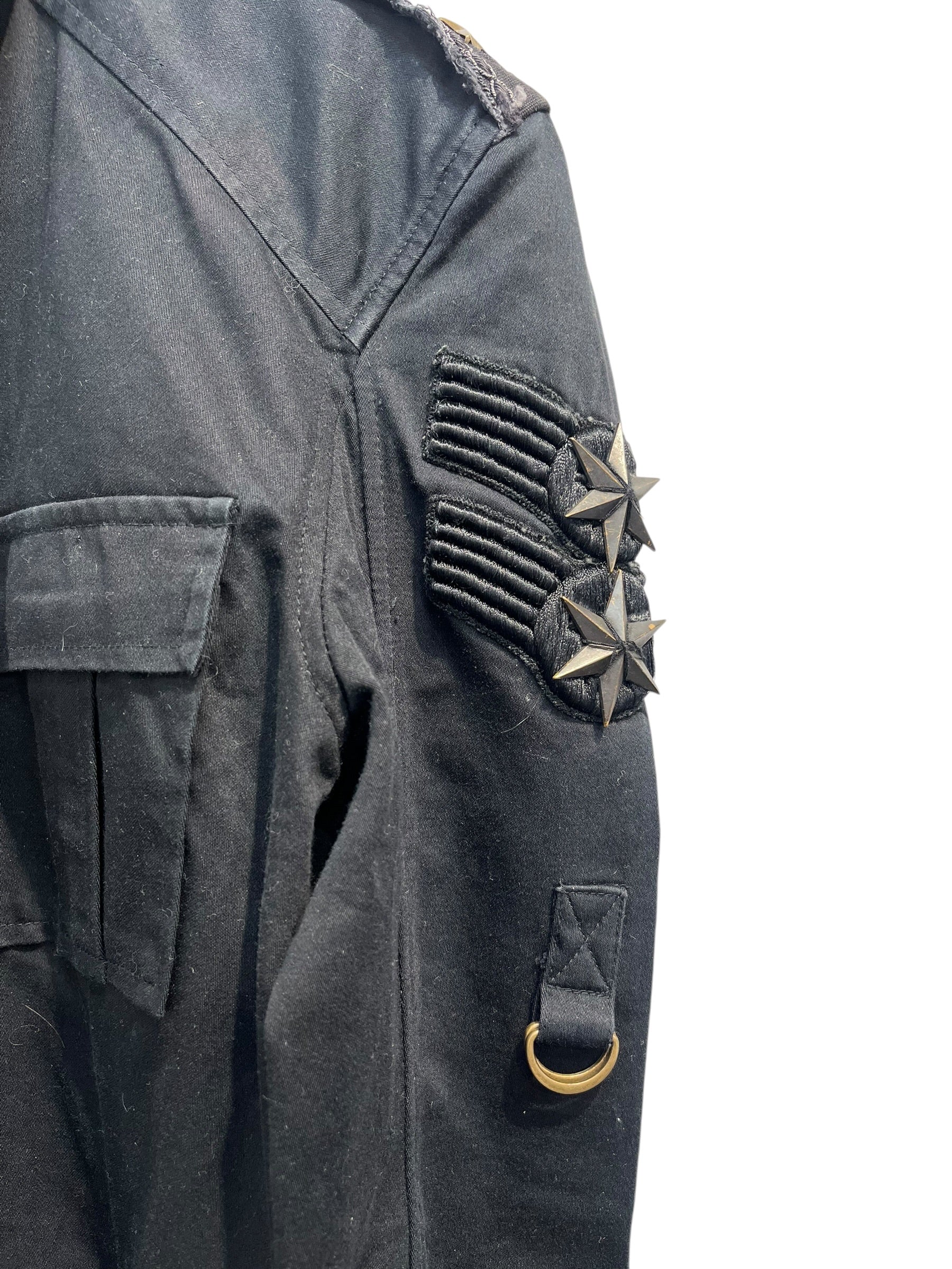 BALMAIN/Military Jkt/38/Cotton/BLK/STUDDED STAR SHOULDERS view 5