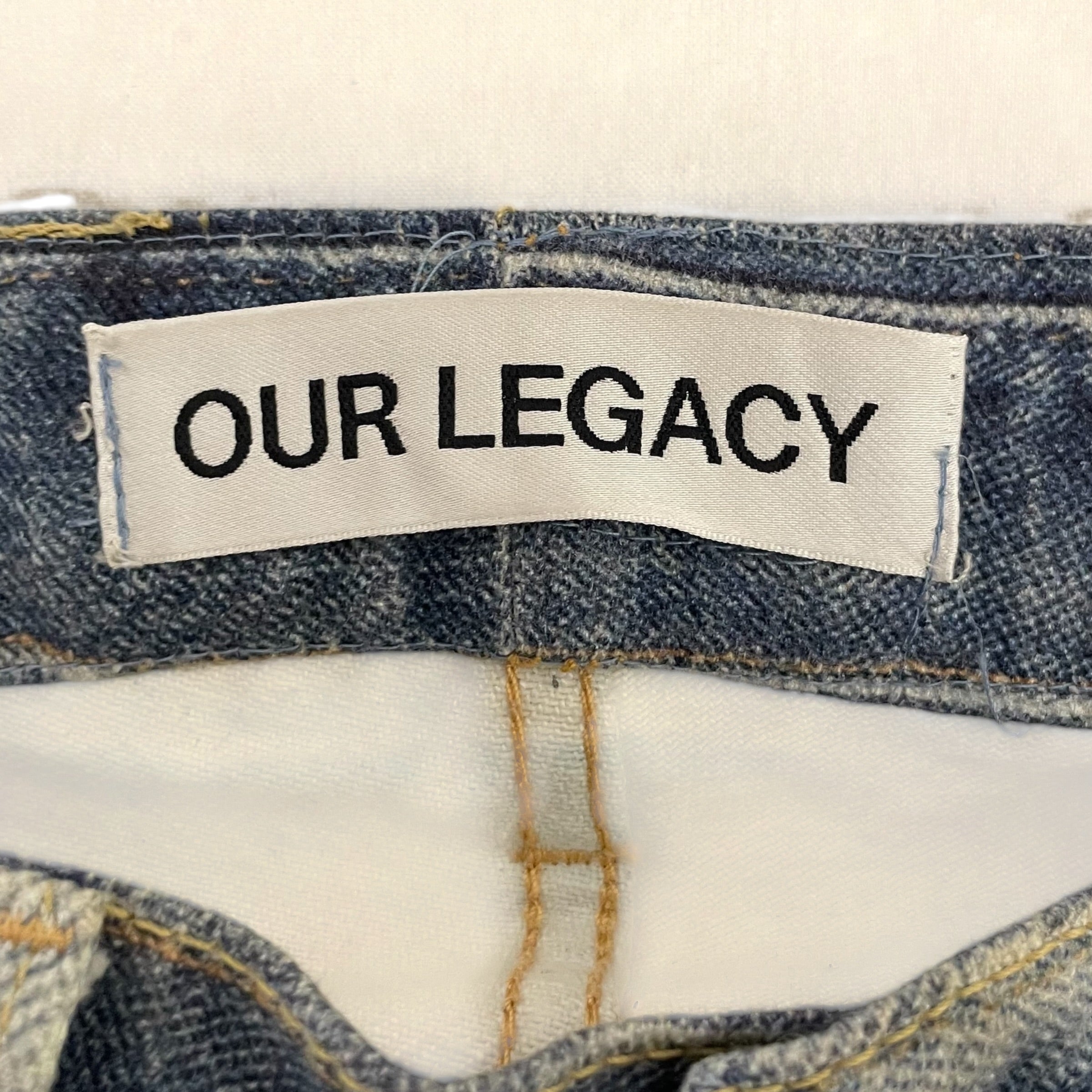 OUR LEGACY/Pants/33/Denim/BLU/Graphic/third cut jeans digital denim view 3