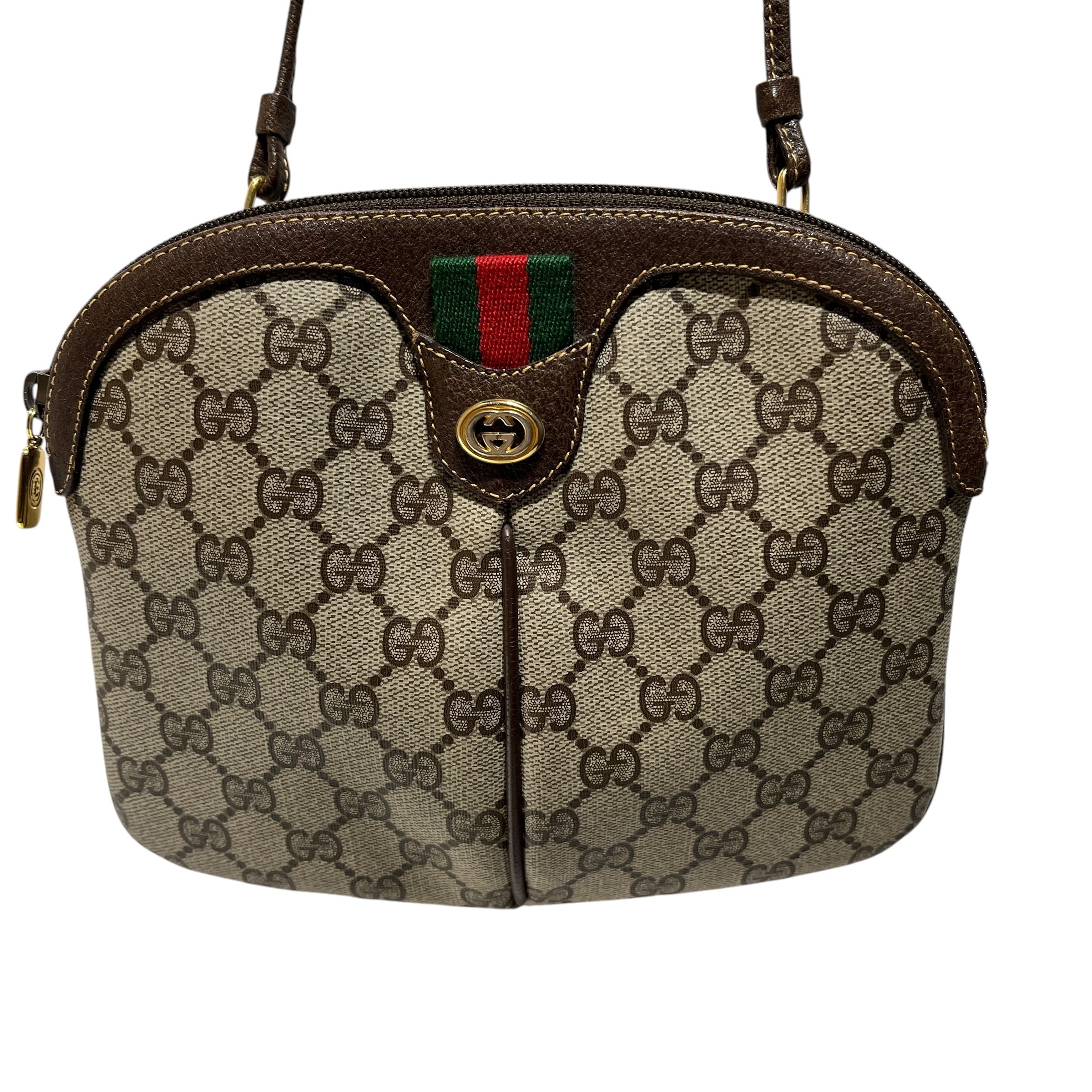 GUCCI/Cross Body Bag/Monogram/Leather/KHK/VINTAGE GG PLUS SHERRY LINE view 2