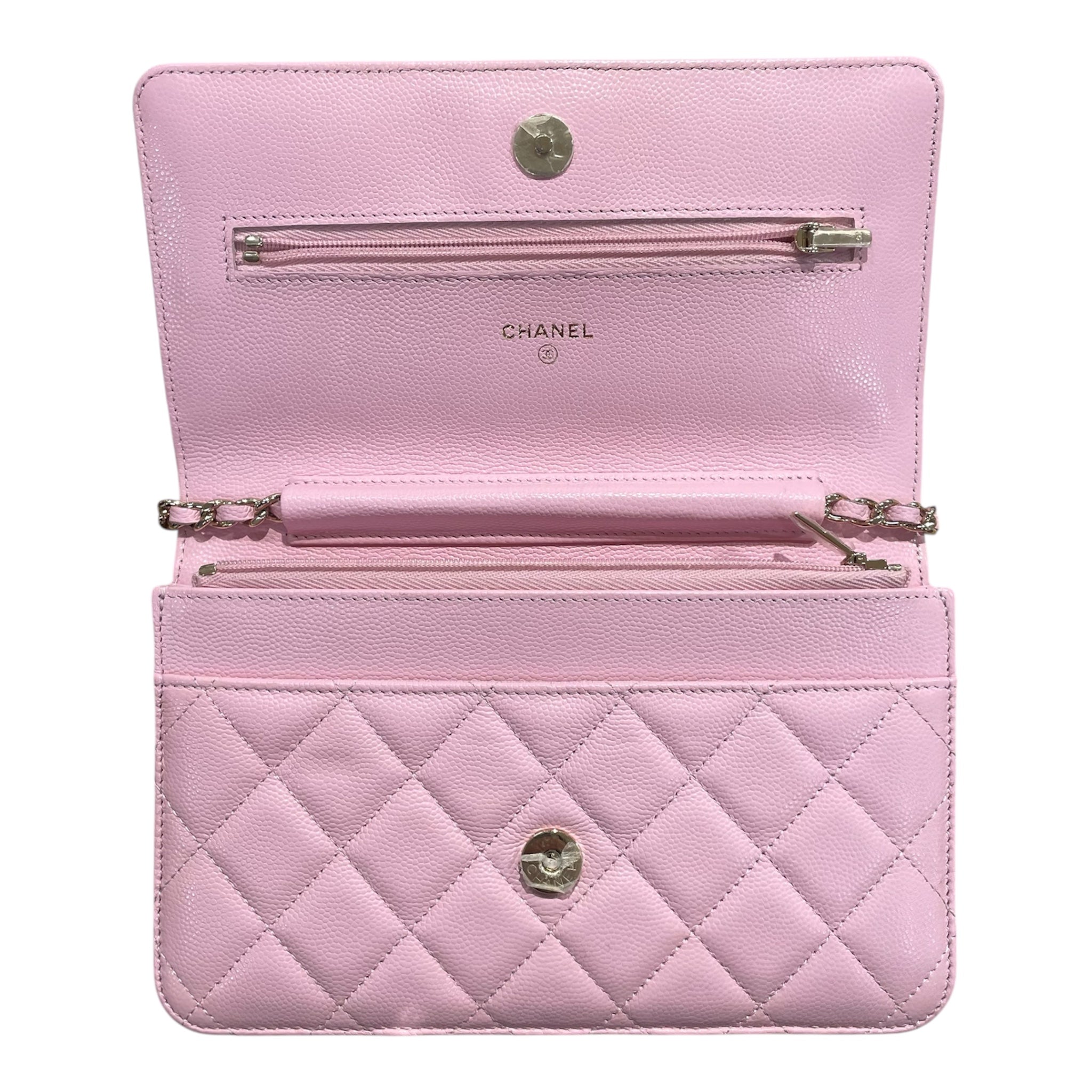 CHANEL/Cross Body Bag/PNK/wallet on chain pink caviar view 6