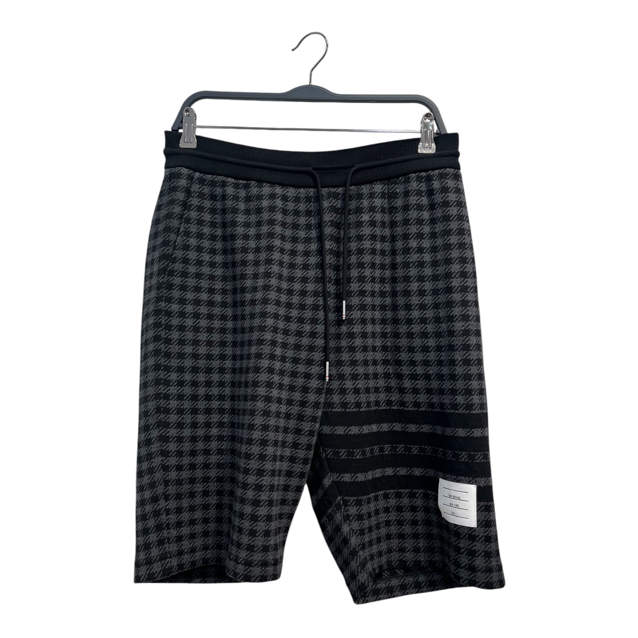 THOM BROWNE. NEW YORK/Shorts/1/Cotton/BLK/houndstooth view 1