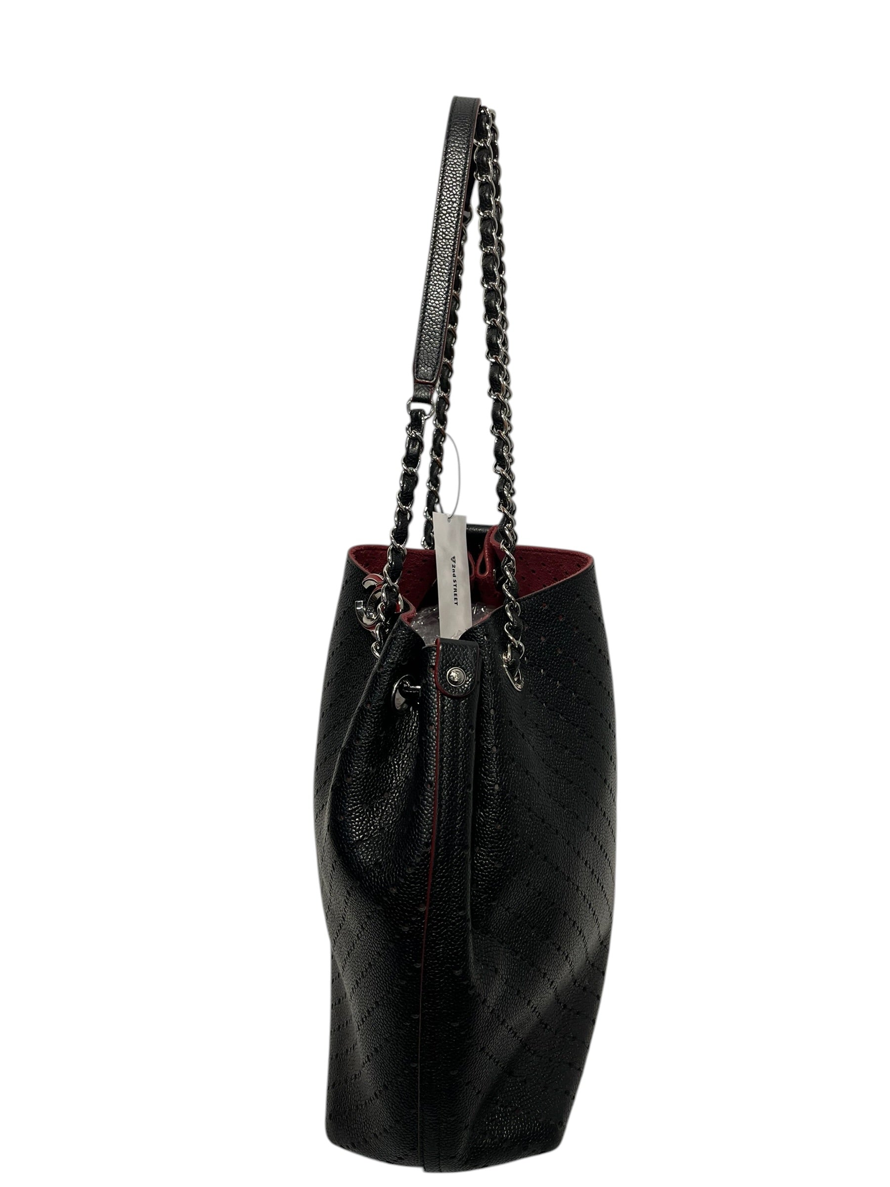 CHANEL/Tote Bag/Leather/BLK/ view 2