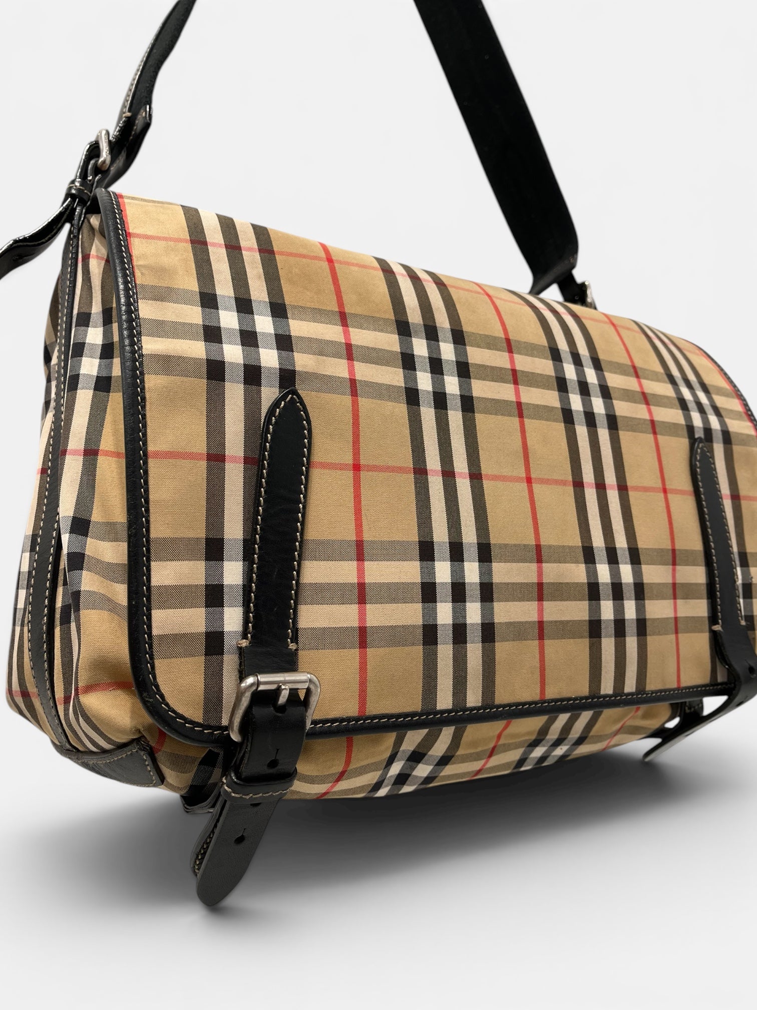 BURBERRY/Cross Body Bag/Plaid/CML/CANVAS MESSANGER BAG view 10