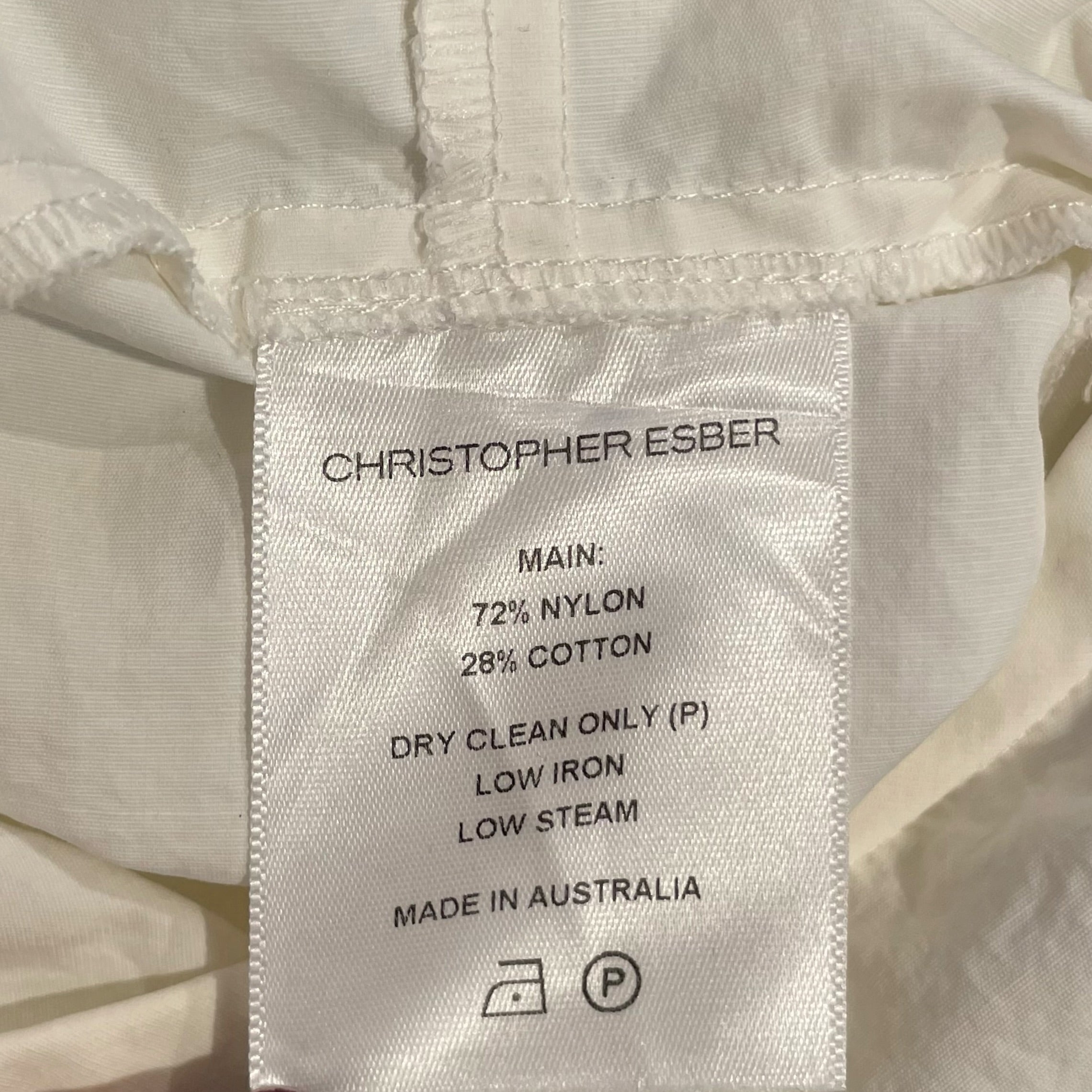 christopher esber/Camisole/8/Cotton/WHT/zip front top view 4