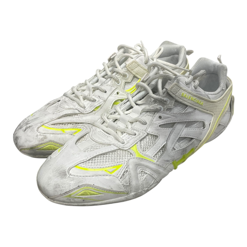 BALENCIAGA/Low-Sneakers/US 10/Leather/WHT/WHT/YEL RUNNER