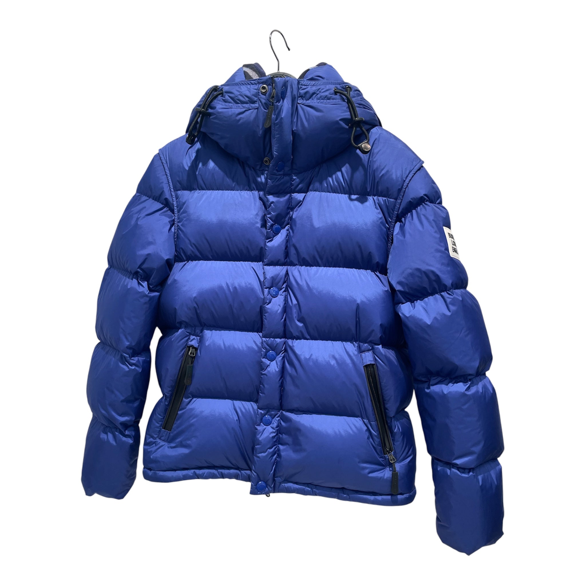 BURBERRY/Puffer Jkt/M/Nylon/BLU/Detachable Sleeve Puffer view 1