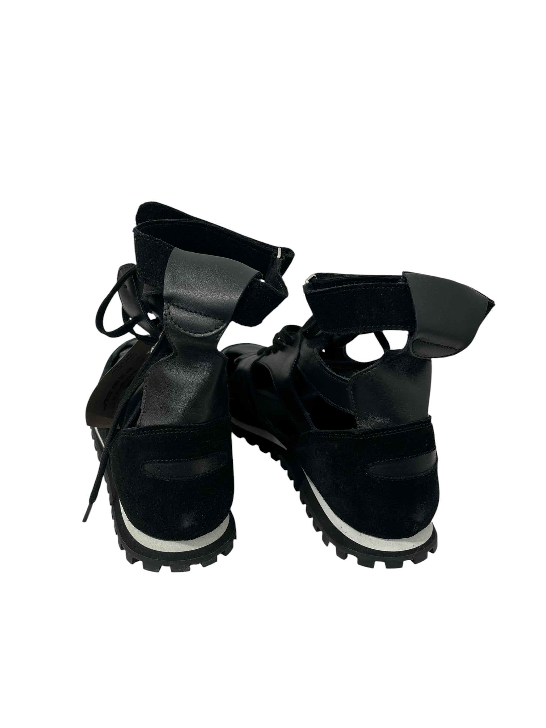 SPALWART/COMME des GARCONS HOMME PLUS/Hi-Sneakers/EU 44/Suede/BLK/OPEN SIDES VELCRO STRAPS view 2