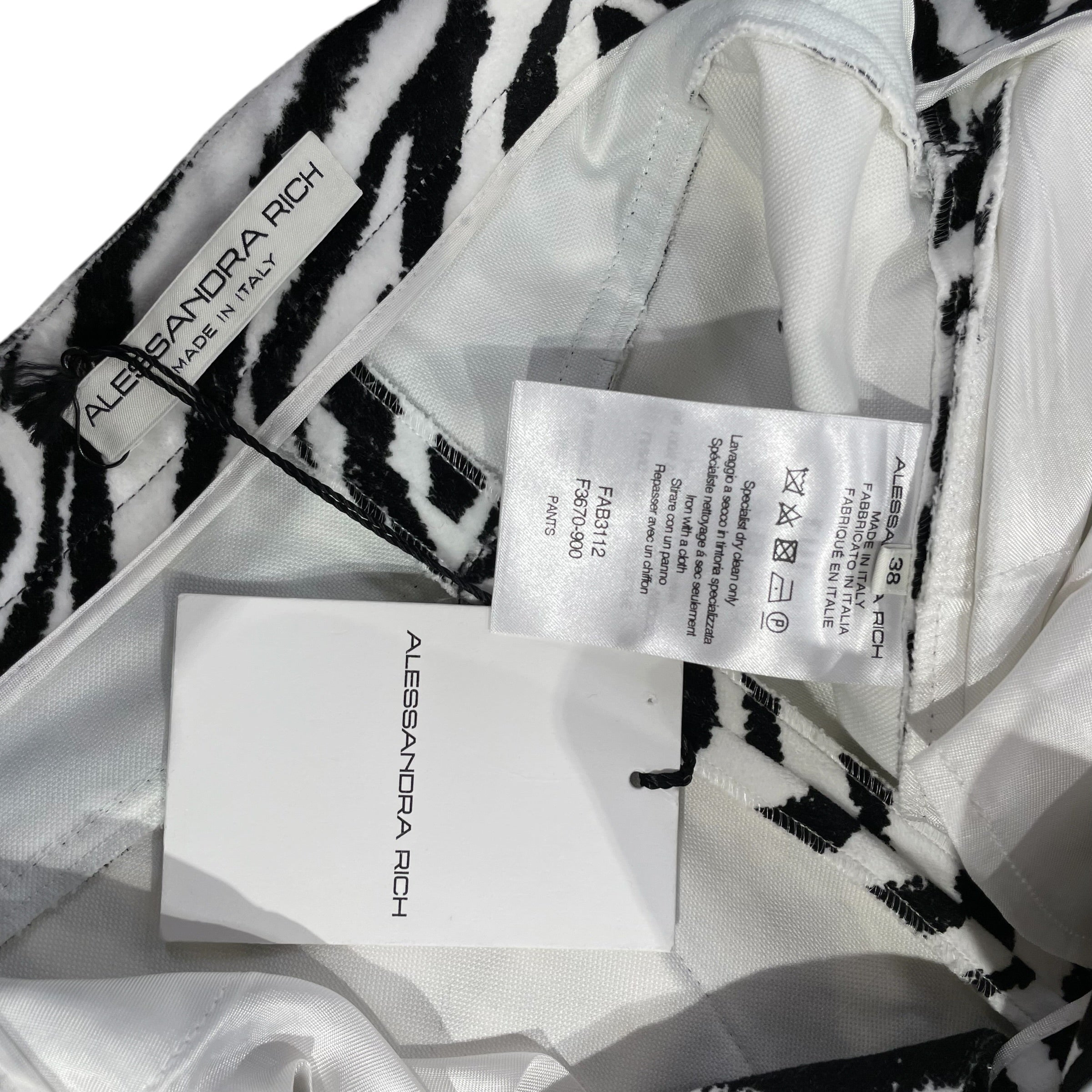 ALESSANDRA RICH///Bootcut Pants/38/Animal Pattern/Denim/WHT//W [Designers] Design/ view 4