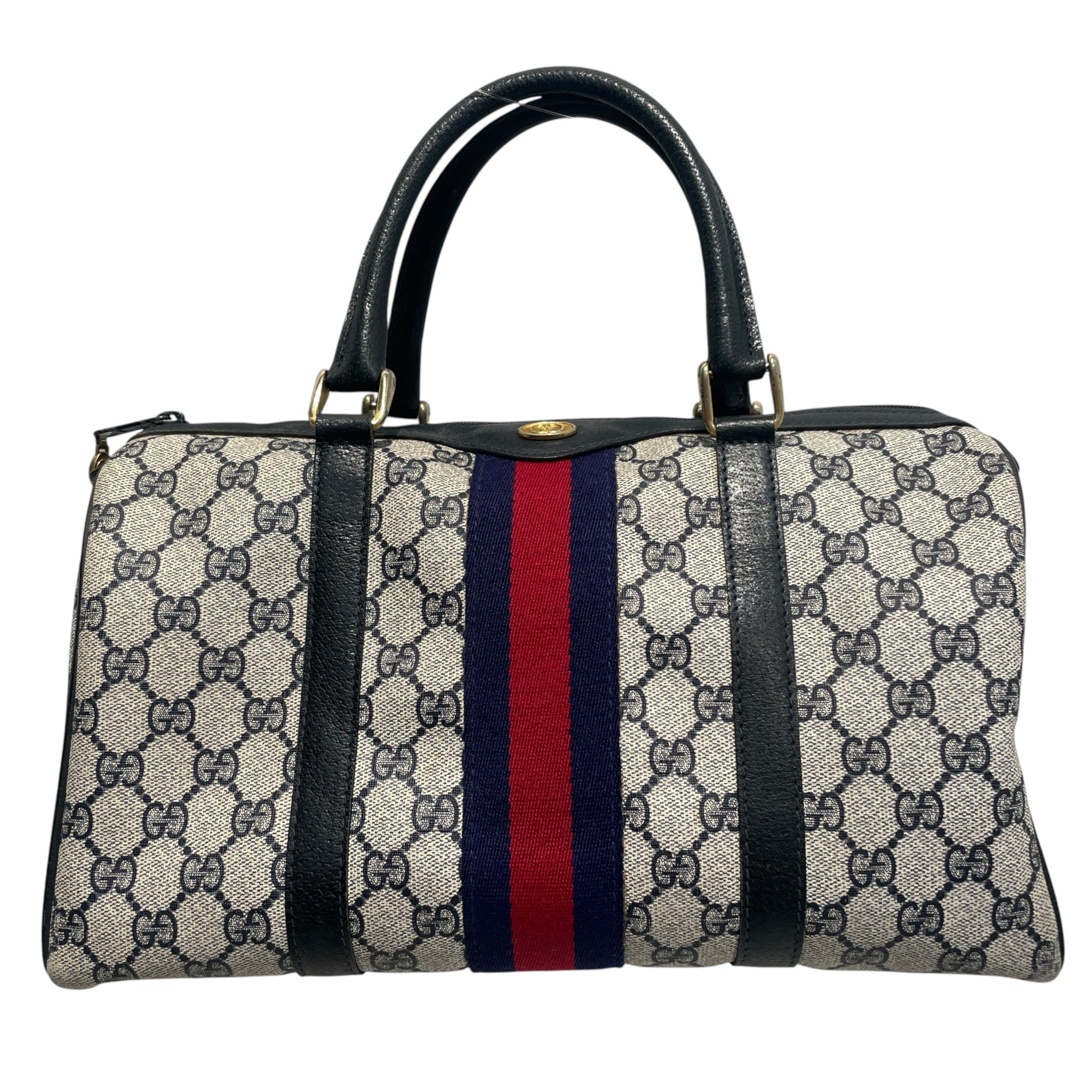 GUCCI/Luggage/Monogram/Leather/GRY/GG Boston Bag view 1