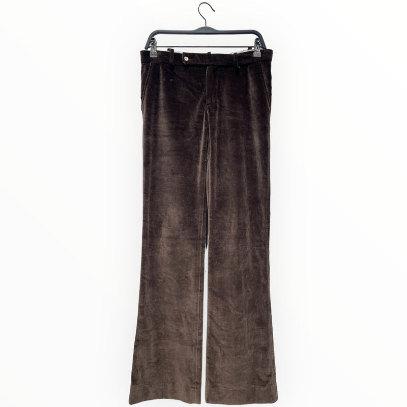 MARNI/Bootcut Pants/S/Velour/BRW/