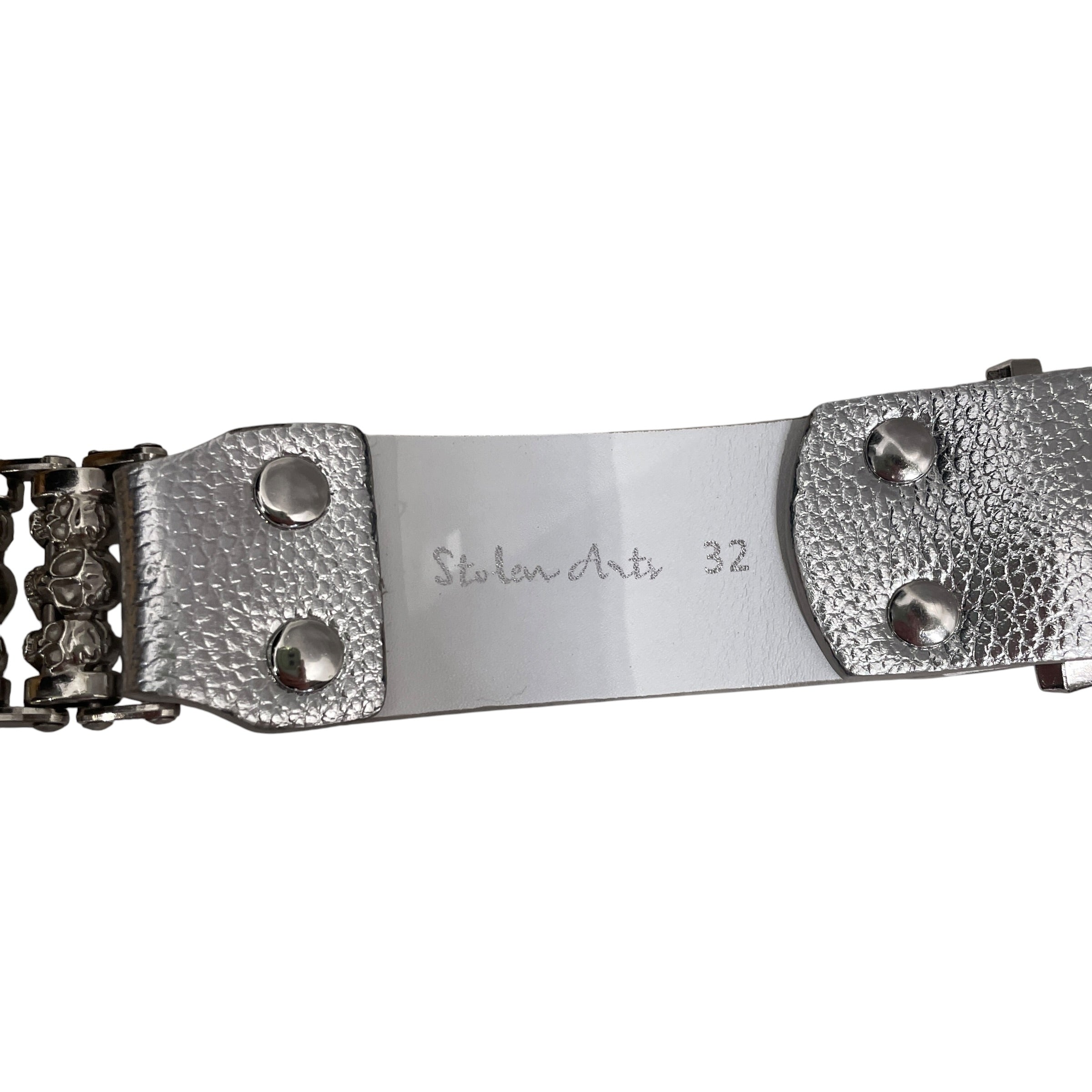 STOLEN ARTS/Belt/All Over Print/SLV/SILVER SKULL ROLLER BELT view 4