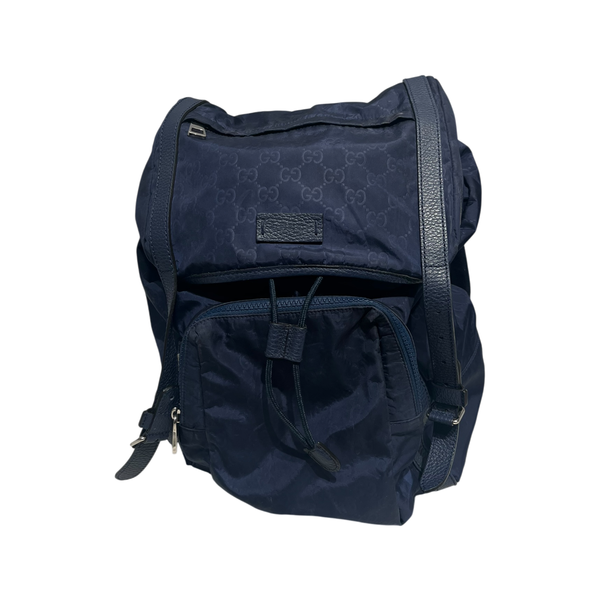 GUCCI/Backpack/Nylon/NVY/Dark Blue straps view 1