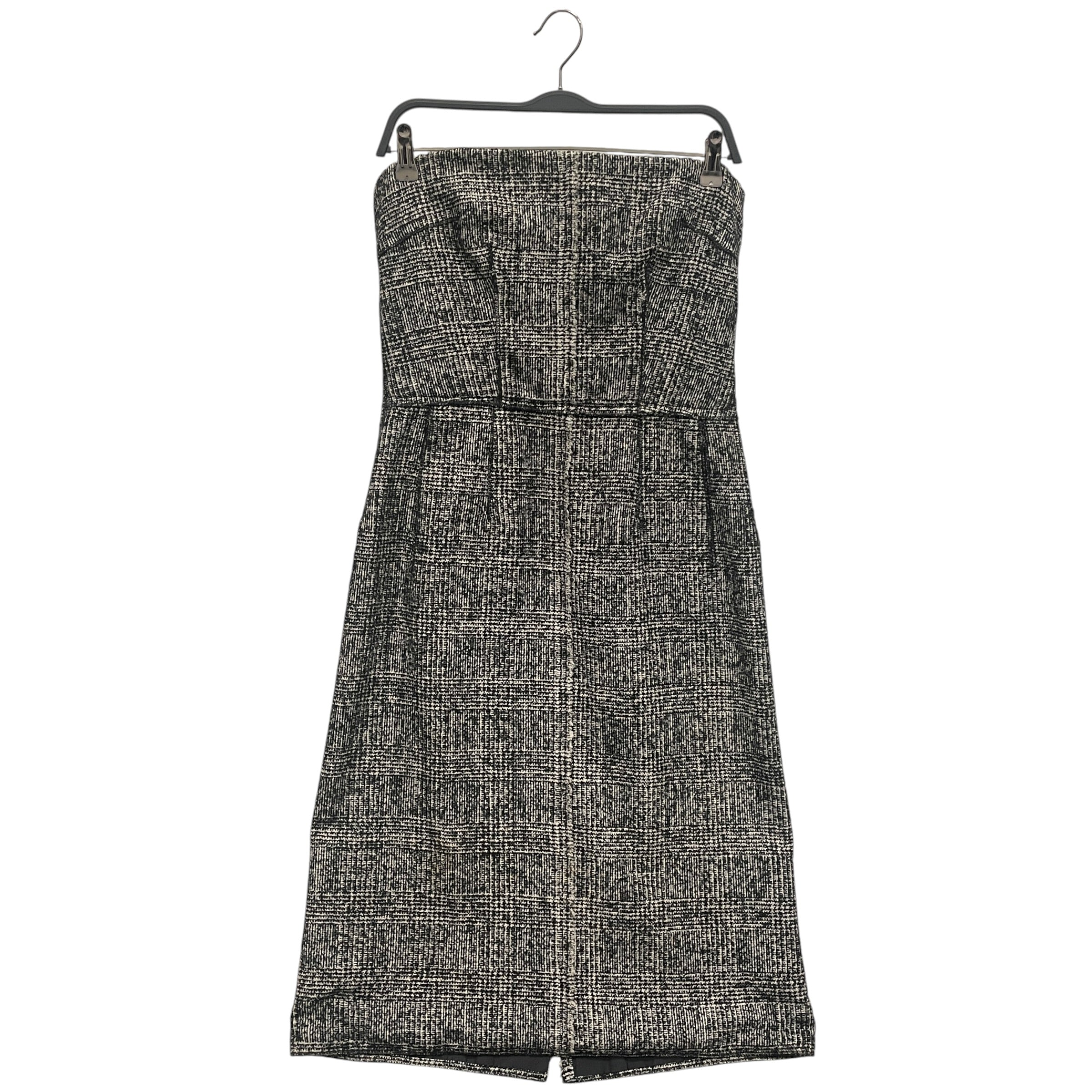 DOLCE&GABBANA/Dress/44/Gingham Check/Wool/BLK/STRAPLESS view 1